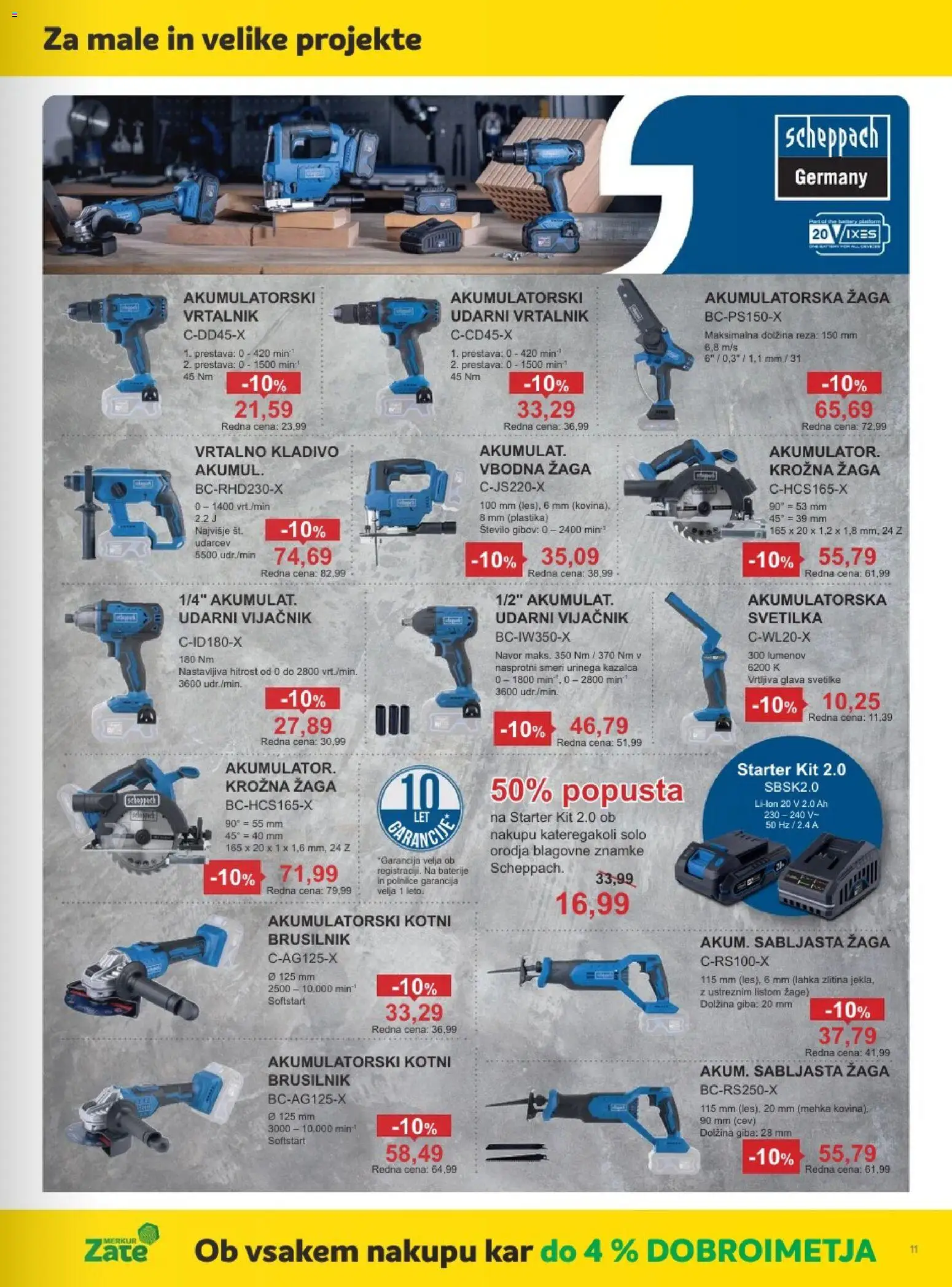 Novi Merkur katalog ponudbe – veljaven od 02.09.2026 | Stran: 11 | Izdelki: Vrtalnik, Krožna žaga, Brusilnik, Kladivo