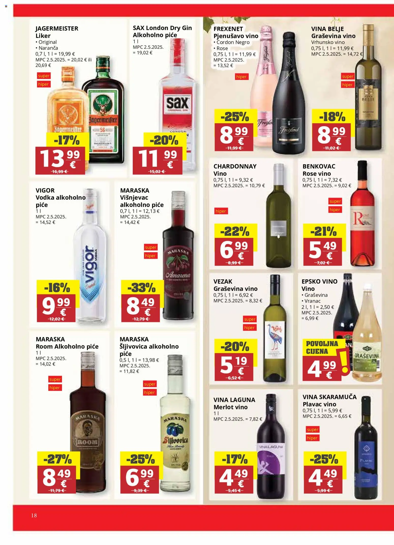 Ribola katalog | vrijedi od 02.09.2026 | Stranica: 18 | Proizvodi: Gin, Liker, Pjenušavo vino, Vodka