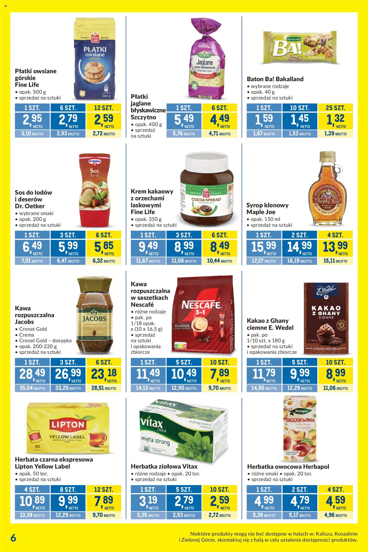 Makro gazetka - Kupujesz więcej płacisz mniej od 09.06.2026 | Strona: 6 | Produkty: Brzoskwinia, Baton, Herbata, Sos