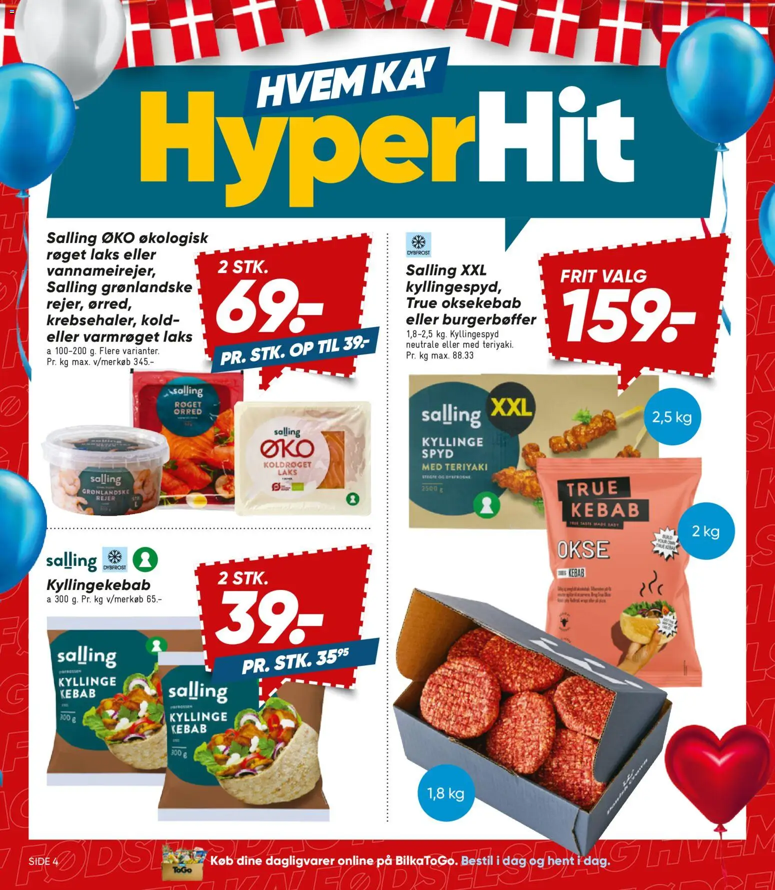 Bilka tilbudsavis – gyldig fra 04/09/2026 | Side: 4 | Produkter: Dagligvarer, Ørred, Rejer, Laks