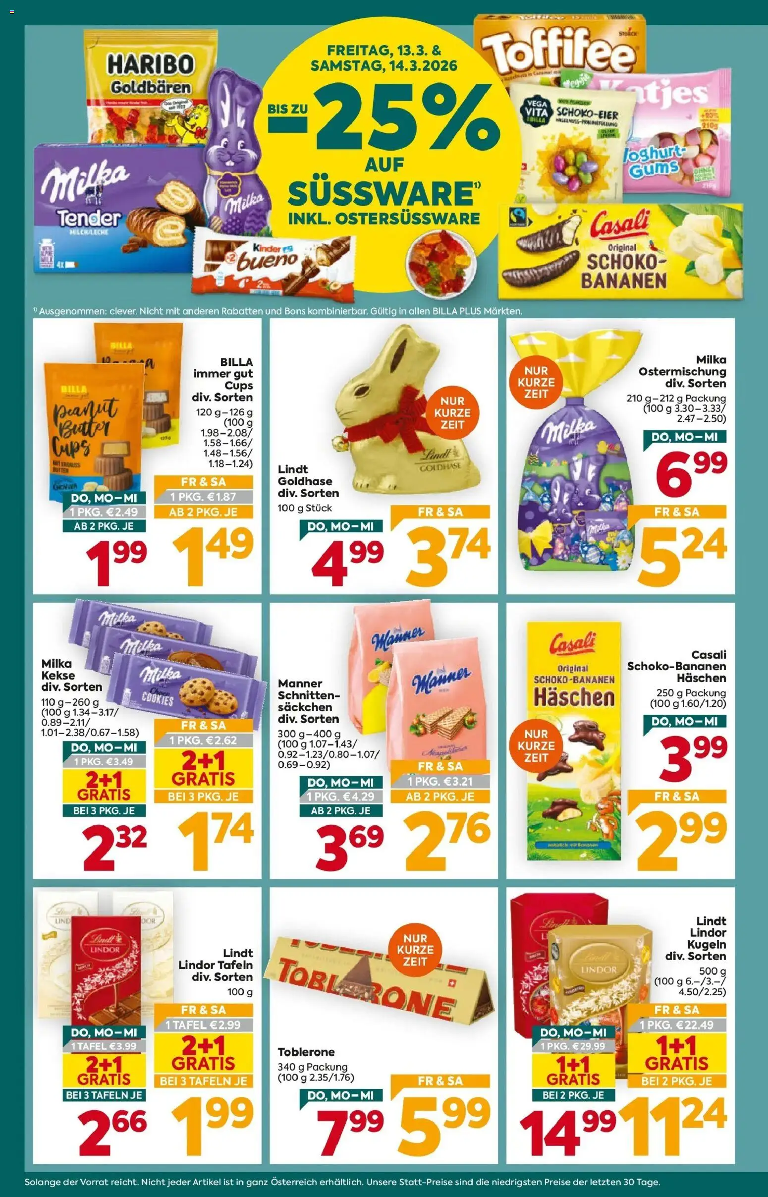 Billa Plus Flugblatt - Niederösterreich gültig ab 12.03.2026 | Seite: 2 | Produkte: Kekse, Butter, Bananen