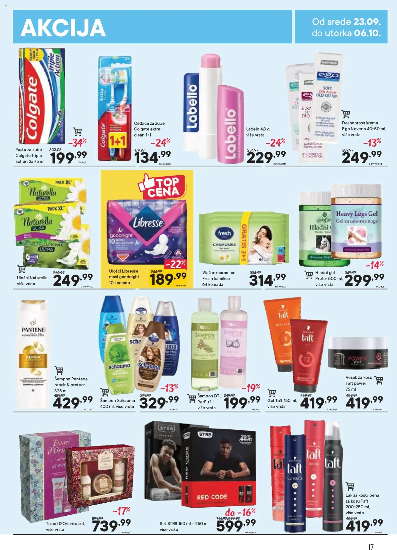 PerSu katalog - važi od 23.09.2026 | Strana: 17 | Proizvode: Maramice, Šampon, Ulošci, Četkica za zube