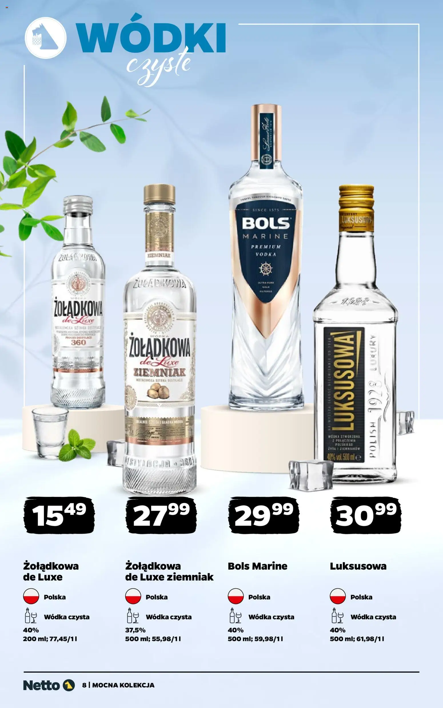 Netto gazetka - Alkohole mocne od 08.06.2026 | Strona: 8 | Produkty: Vodka, Wódka
