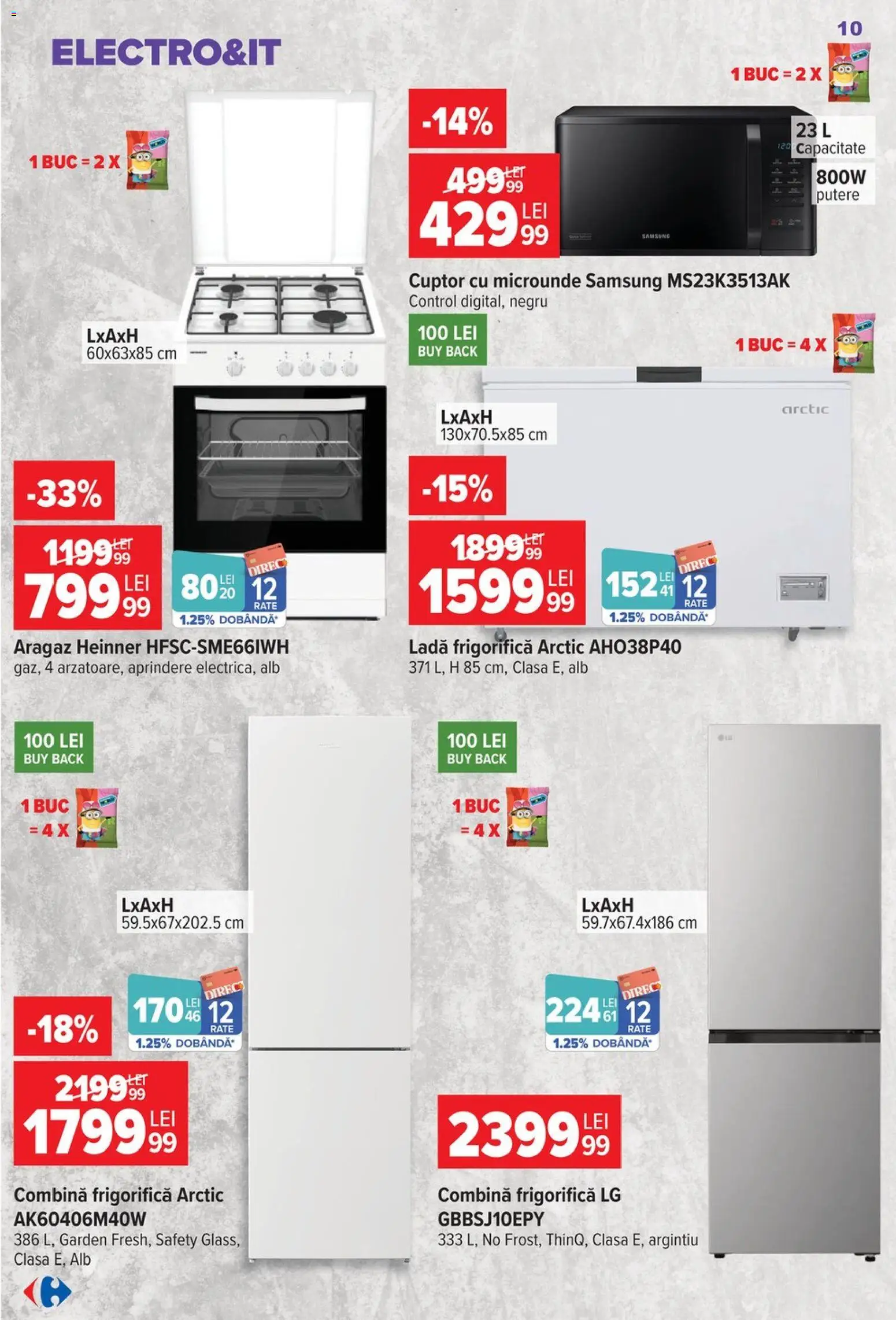 Noul catalog Carrefour – valabil de la 30.09.2026 | Pagină: 10 | Produse: Cuptor, Cuptor Cu Microunde, Aragaz, Ladă frigorifică