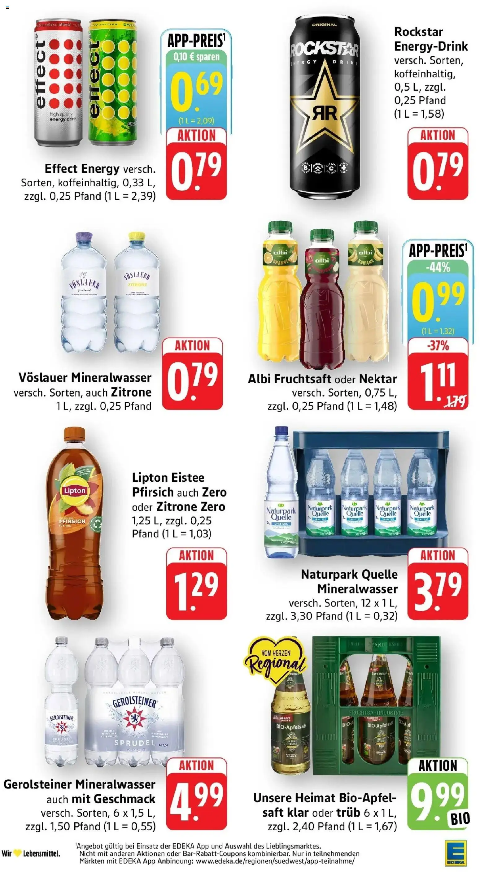 E center Prospekt Offenburg (ab 19.10.2026) zum Blättern | Seite: 44 | Produkte: Energy, Zitrone, Saft, Fruchtsaft