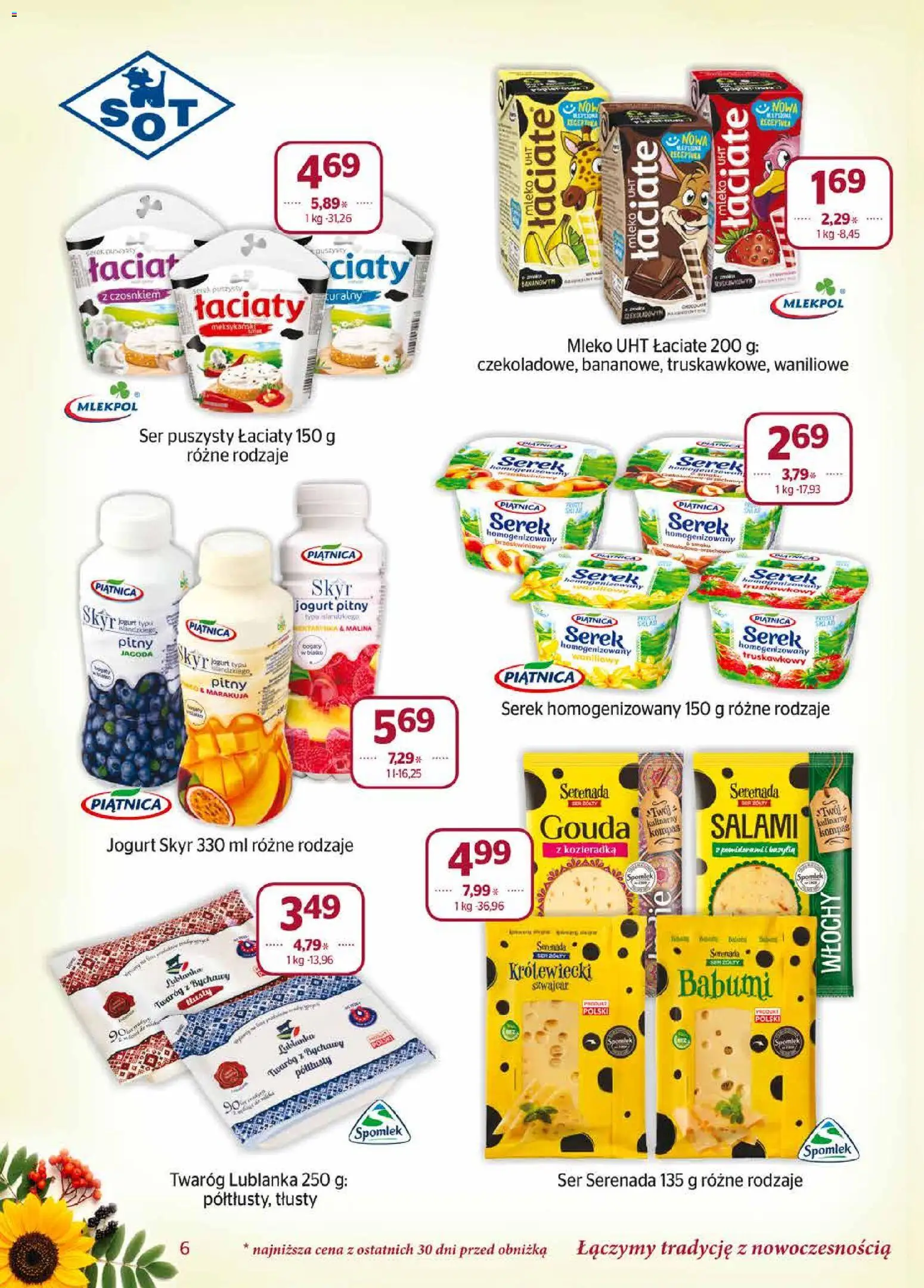 Społem gazetka od 01.09.2026 | Strona: 6 | Produkty: Malina, Jogurt pitny, Mleko, Salami