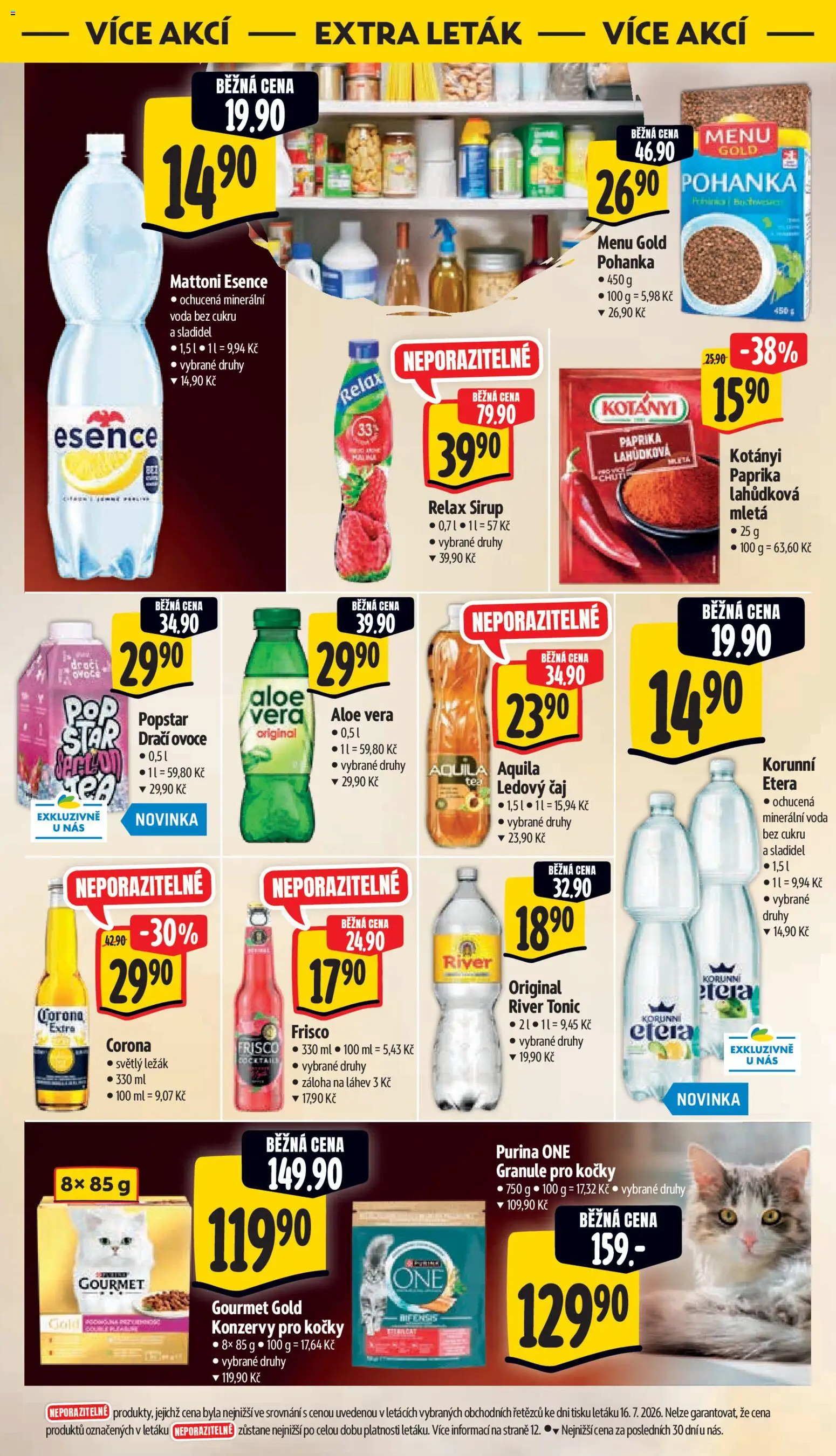 Albert leták - Supermarket - Ostrava od 22.07.2026 | Strana: 43 | Produkty: Purina, Tonic, Minerální voda, Aquila