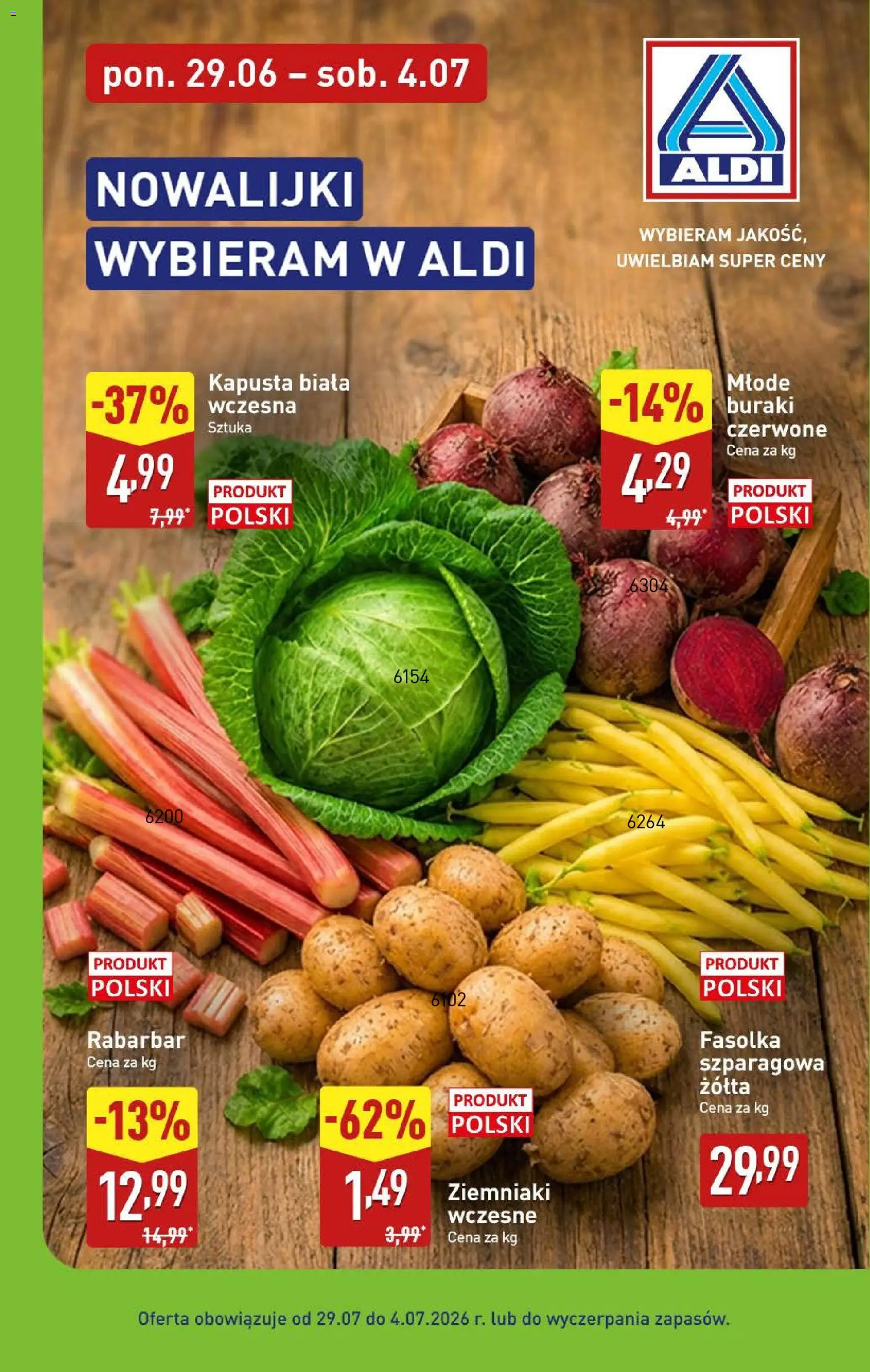Aldi gazetka - Oferta weekendowa od 02.07.2026 | Strona: 6 | Produkty: Kapusta, Buraki, Kapusta biała, Ziemniaki
