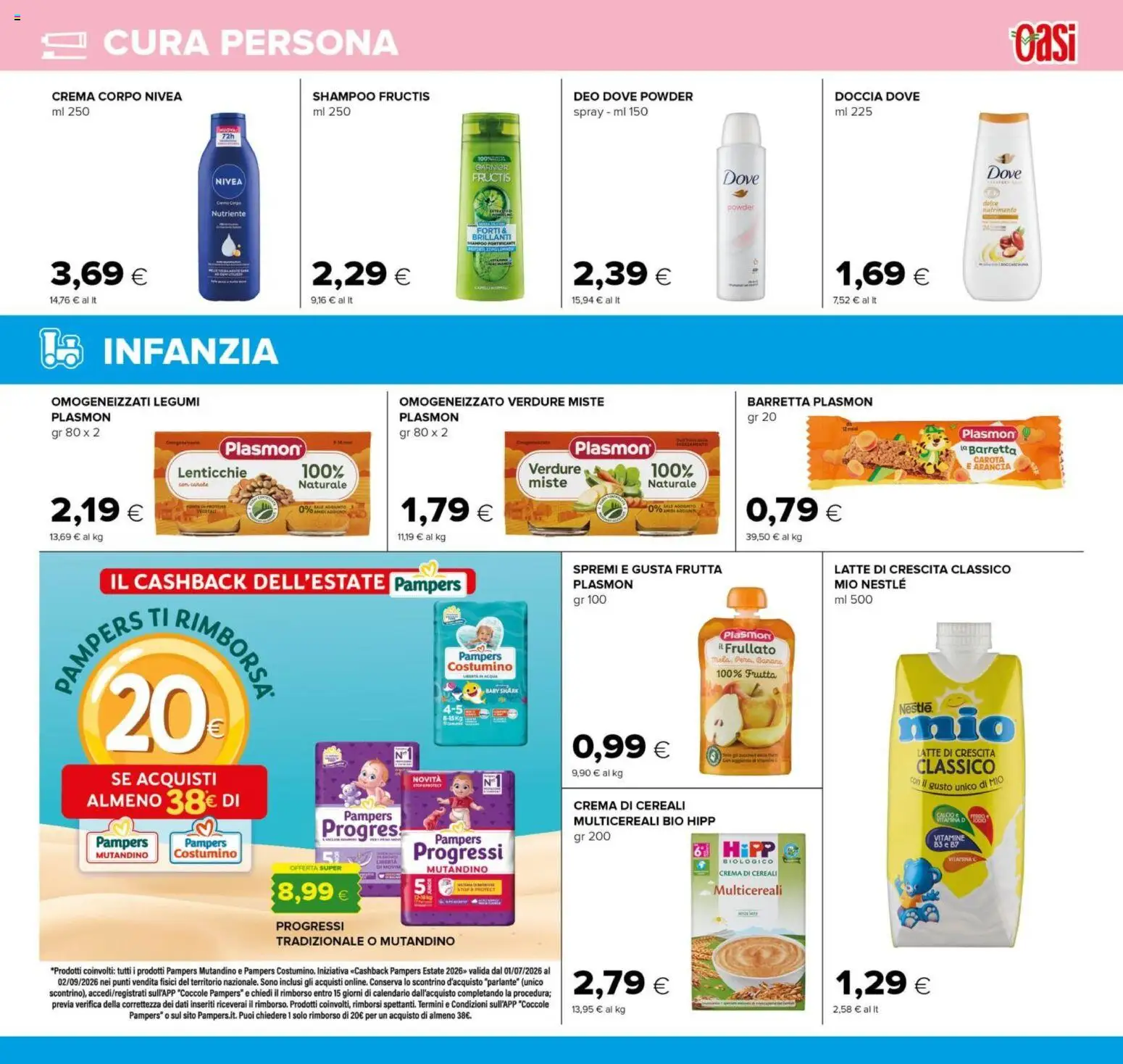 Volantino Oasi del 21/08/2026 | Pagina: 27 | Prodotti: Legumi, Lenticchie, Latte, Doccia