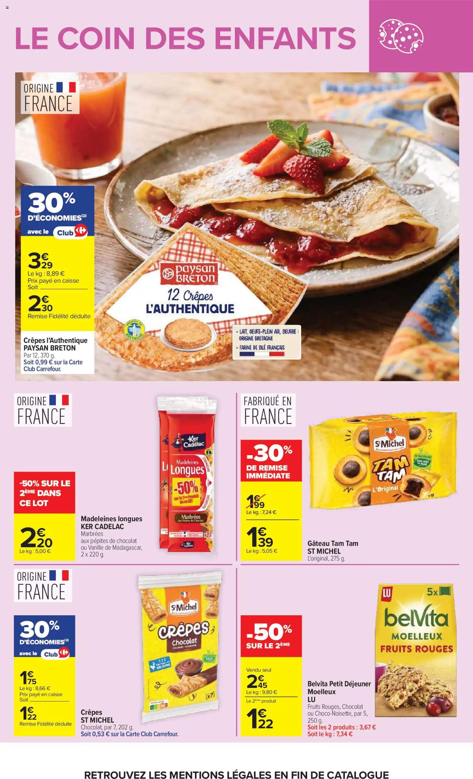 {H1} | Page: 12 | Produits: Cake, Fruits, Chocolat, Biscuits
