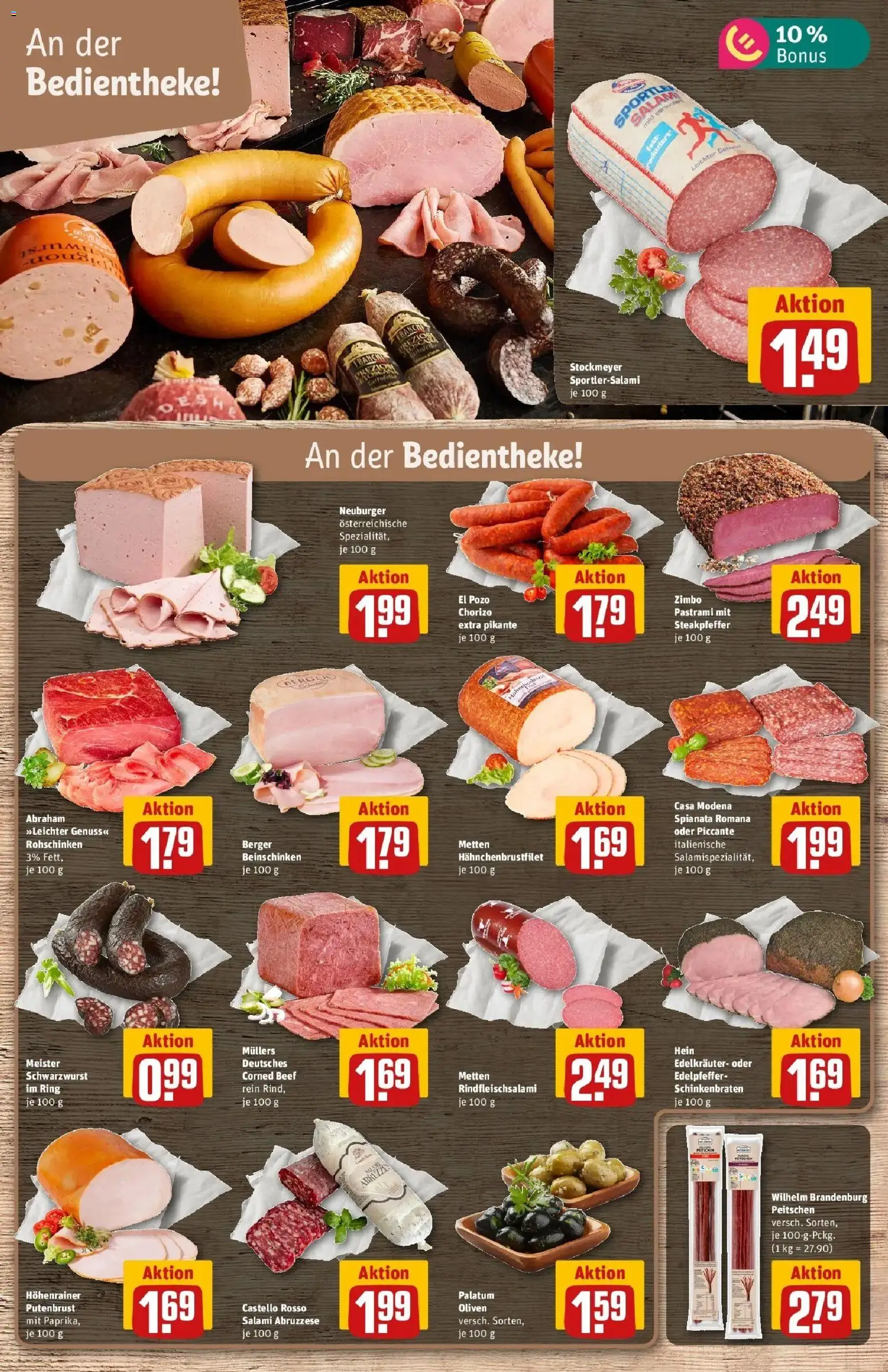 REWE Prospekt ab 26.10.2026 zum Blättern » Angebote | Seite: 10 | Produkte: Putenbrust, Salami