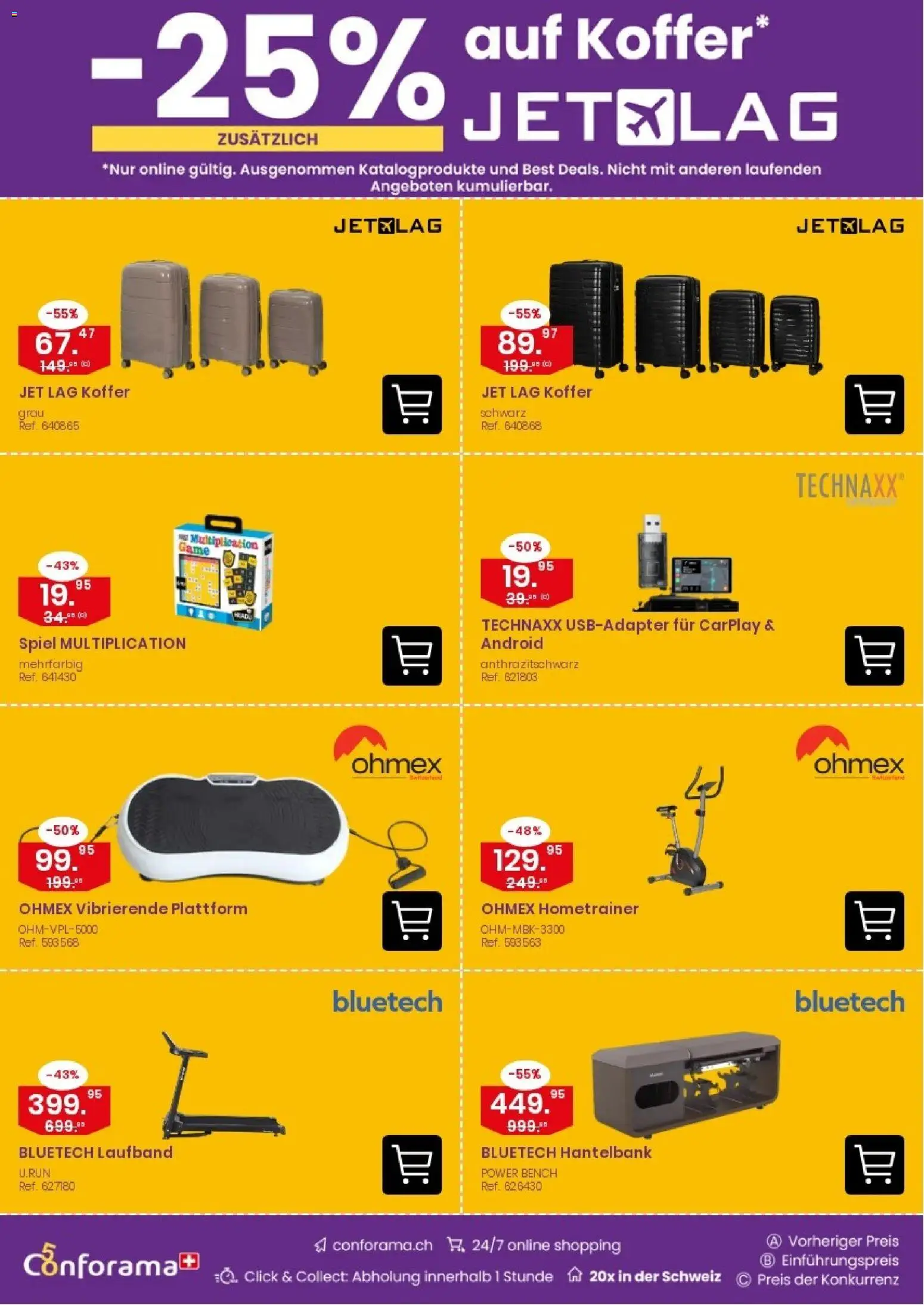 Conforama aktionen E-catalog – gültig ab 07.10.2026 | Seite: 12 | Produkte: Laufband, Koffer, Spiel