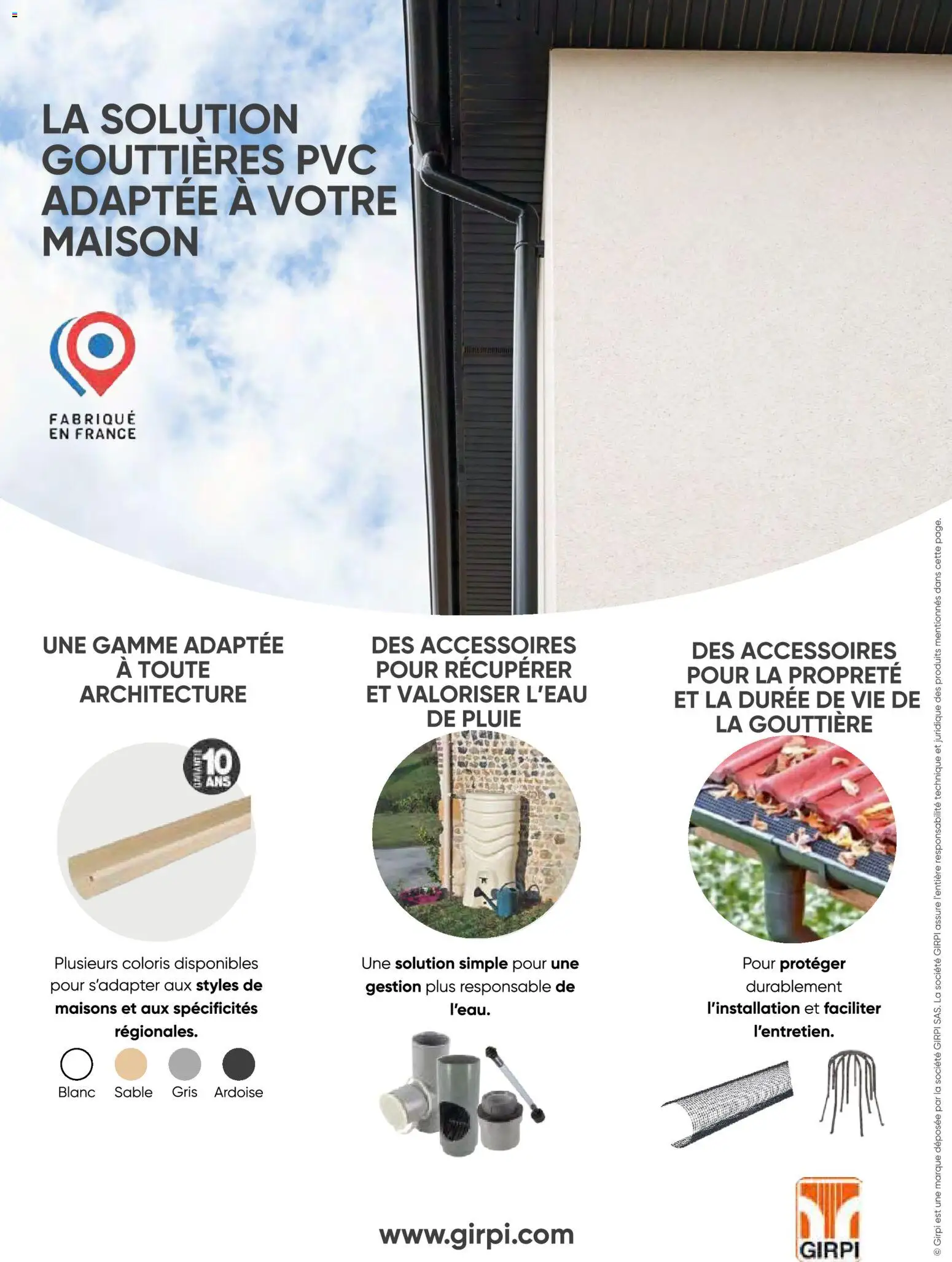 {H1} | Page: 55 | Produits: Gouttière, Sable