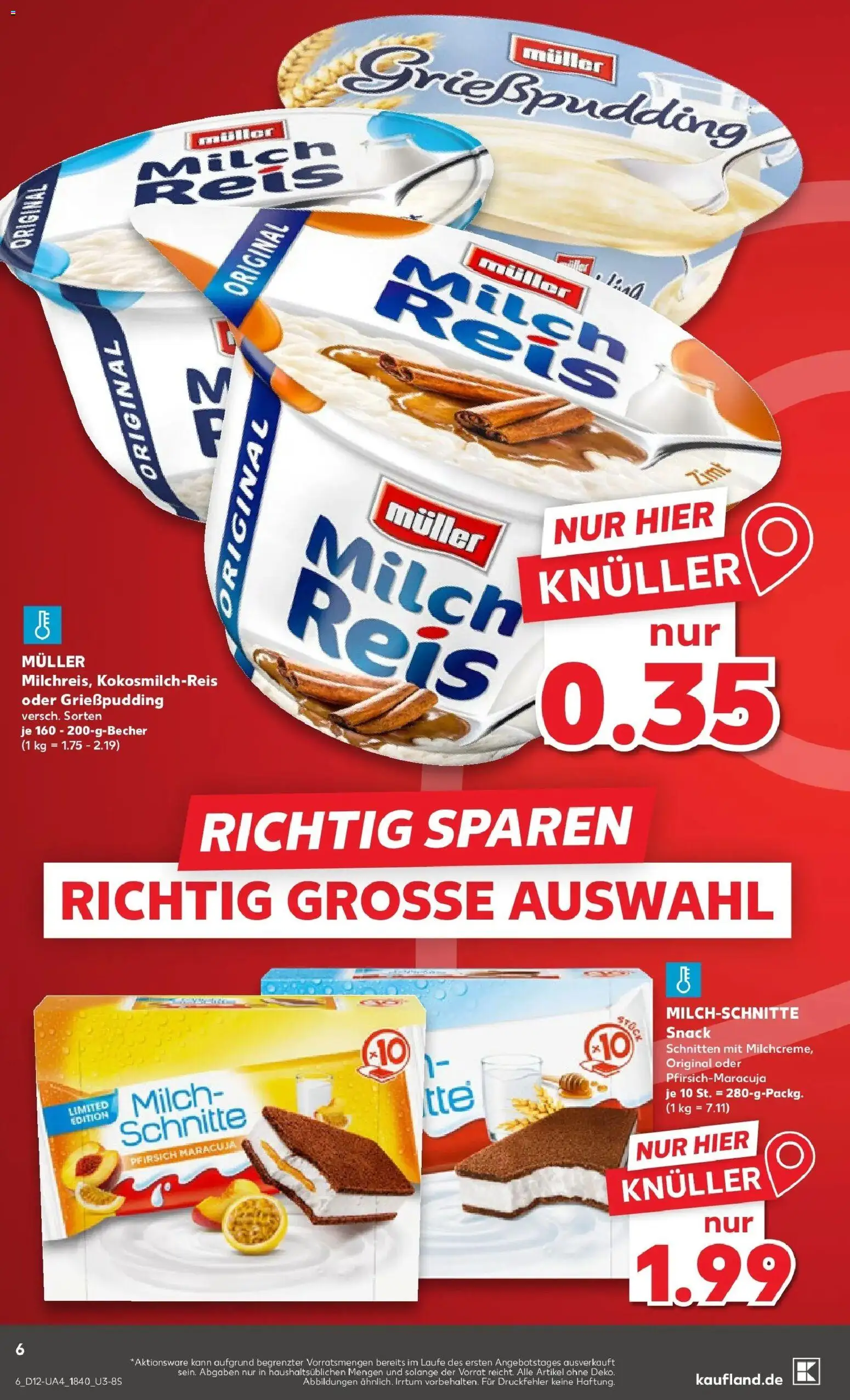 Kaufland Prospekt Marl	 – gültig ab 19.03.2026 | Seite: 6 | Produkte: Milch, Pfirsich, Reis