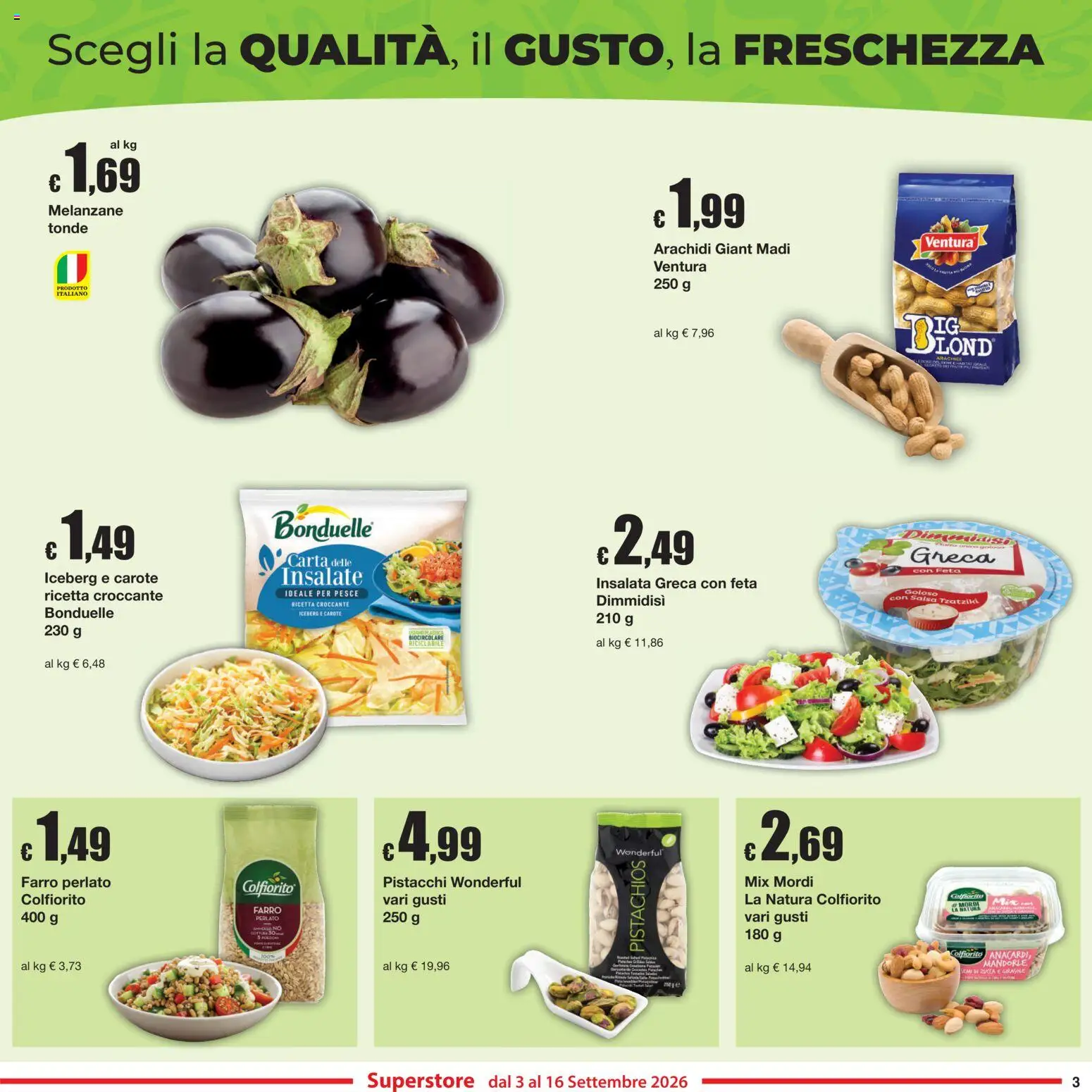 Volantino Sì con Te del 03/09/2026 | Pagina: 3 | Prodotti: Pesce, Insalata, Salsa, Pistacchi
