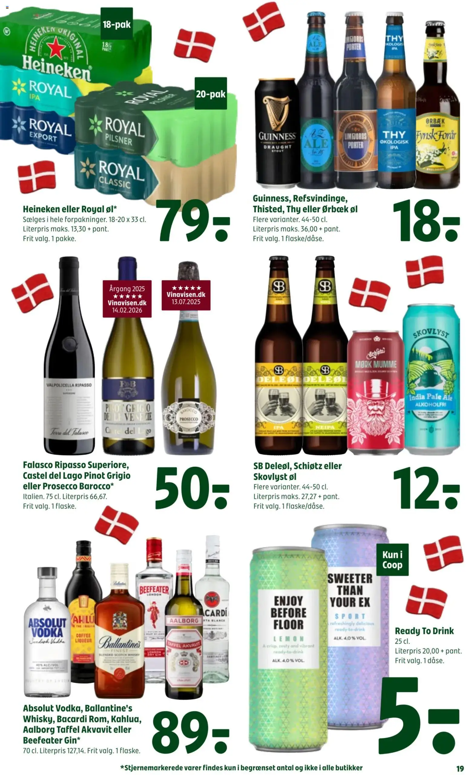 Coop 365 tilbudsavis – gyldig fra 03/09/2026 | Side: 23 | Produkter: Øl, Vodka, Whisky