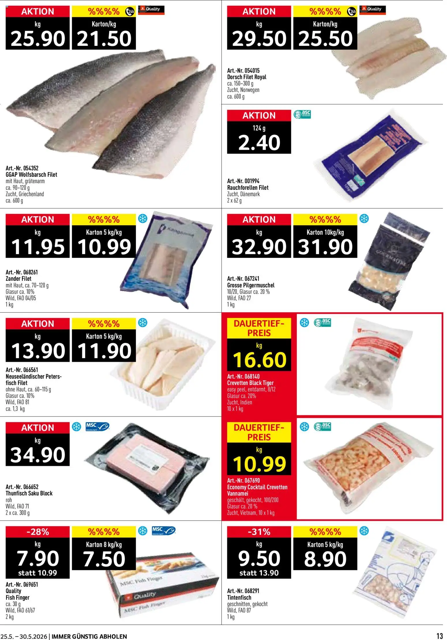 Prodega aktionen – gültig ab 25.05.2026 | Seite: 13 | Produkte: Tintenfisch, Fisch