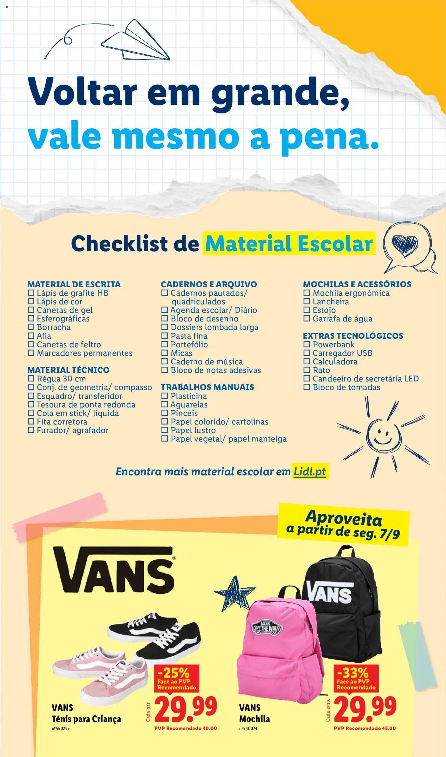 Lidl Folheto Especial │ válido de 10/08/2026 | Página: 3 | Produtos: Mochila, Caderno, Calculadora, Cadernos