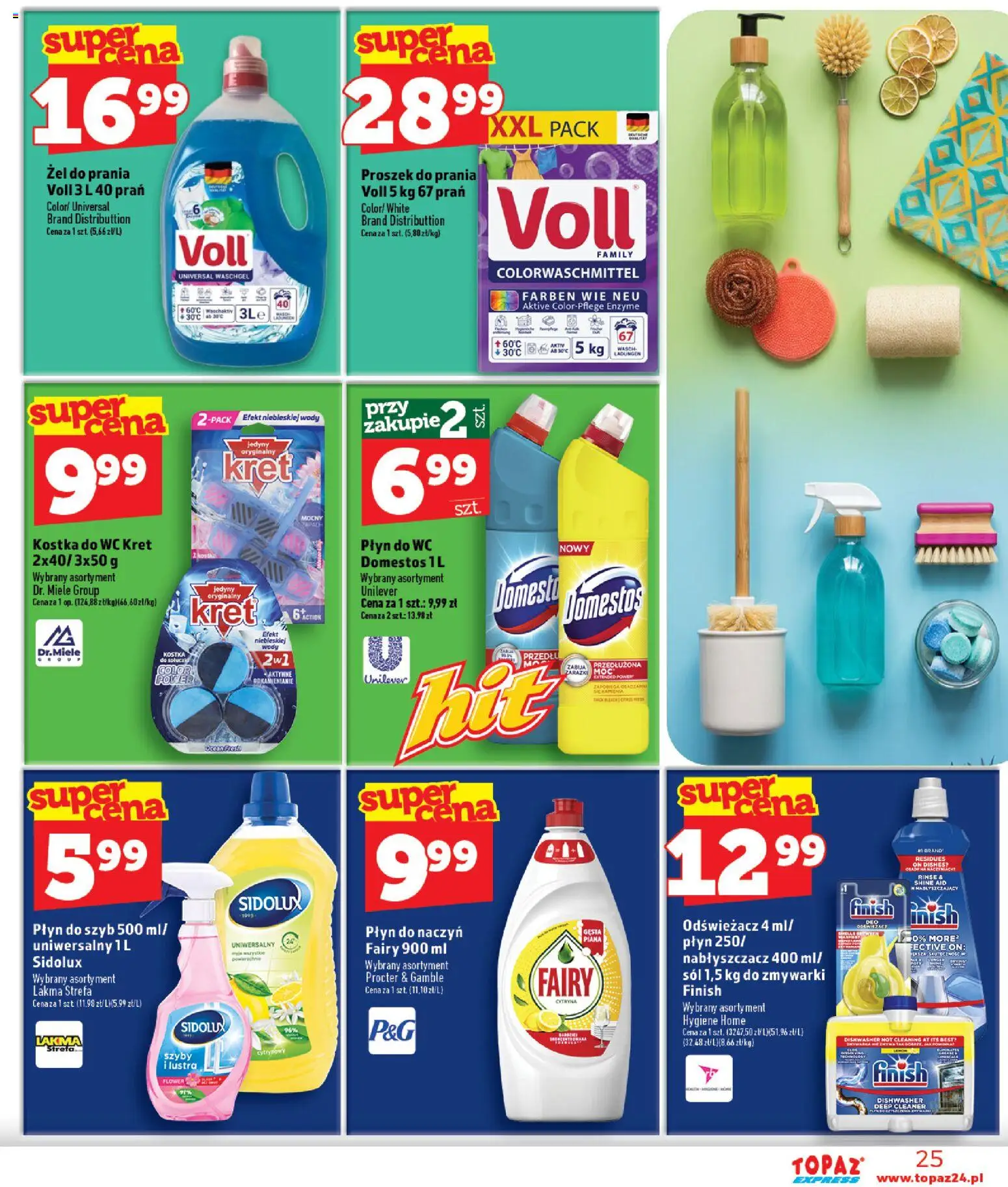 Topaz gazetka - Express od 18.06.2026 | Strona: 25 | Produkty: Cleaner, Fairy, Finish, Sól