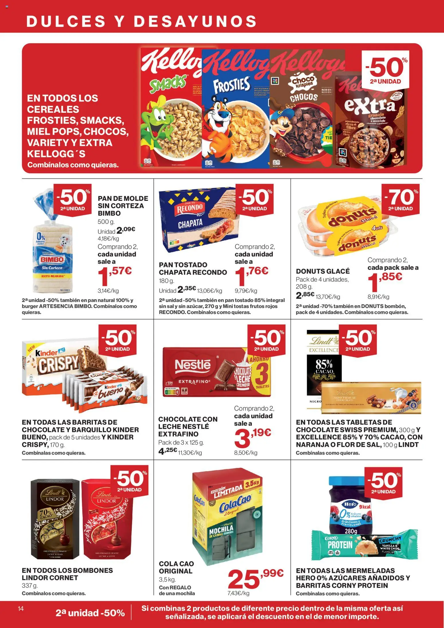 Hipercor catálogo │ válido desde el 15/10/2026 | Página: 14 | Productos: Pan, Frutos rojos, Lindt, Arándanos