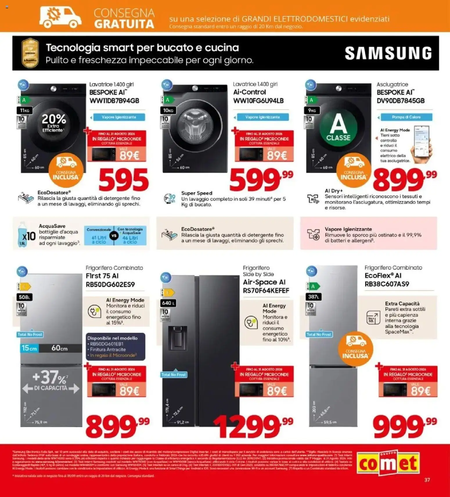 Nuovo Comet - Back to school dal 20/08/2026 > offerte anteprima 🛍️ | Pagina: 37 | Prodotti: Microonde, Asciugatrice, Frigorifero, Frigorifero combinato
