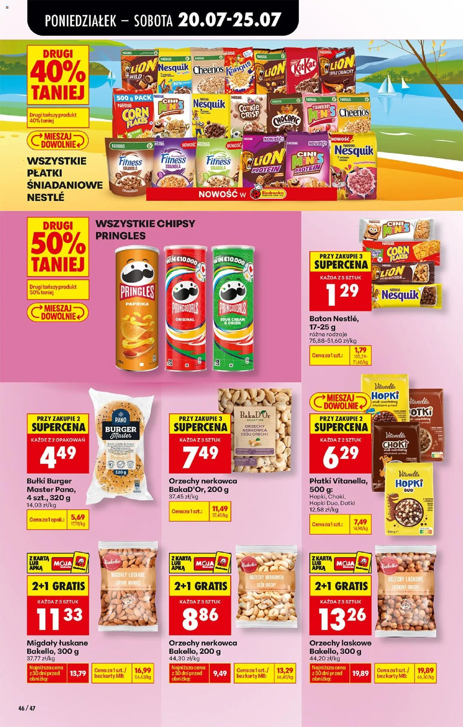 Biedronka Polsko leták od 20.07.2026 | Strana: 62 | Produkty: Pringles, Mandle, Chocapic, Protein