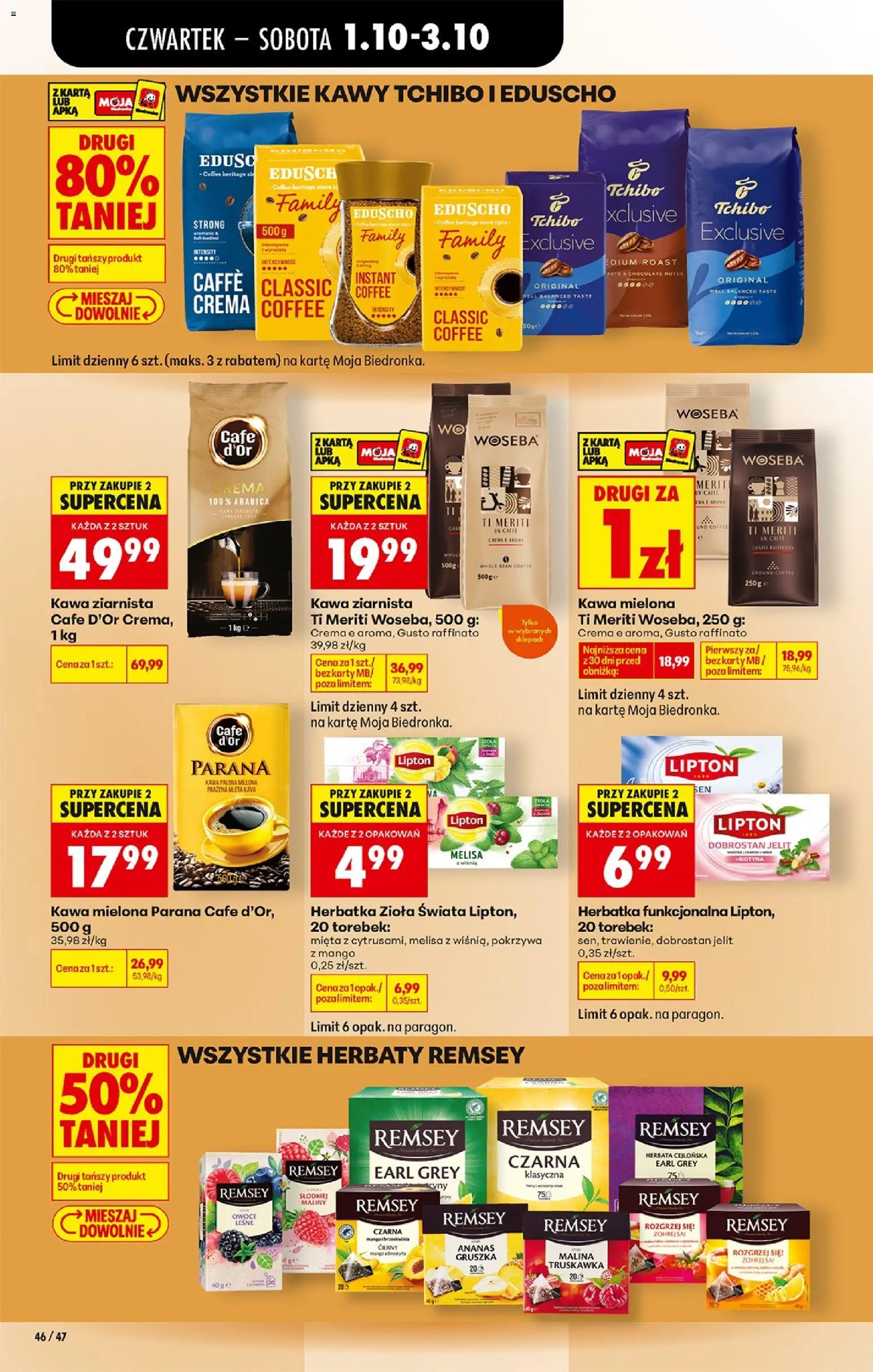 Biedronka Polsko leták - Codziennie niskie ceny od 01.10.2026 | Strana: 64 | Produkty: Káva, Ananas, Maliny, Crema