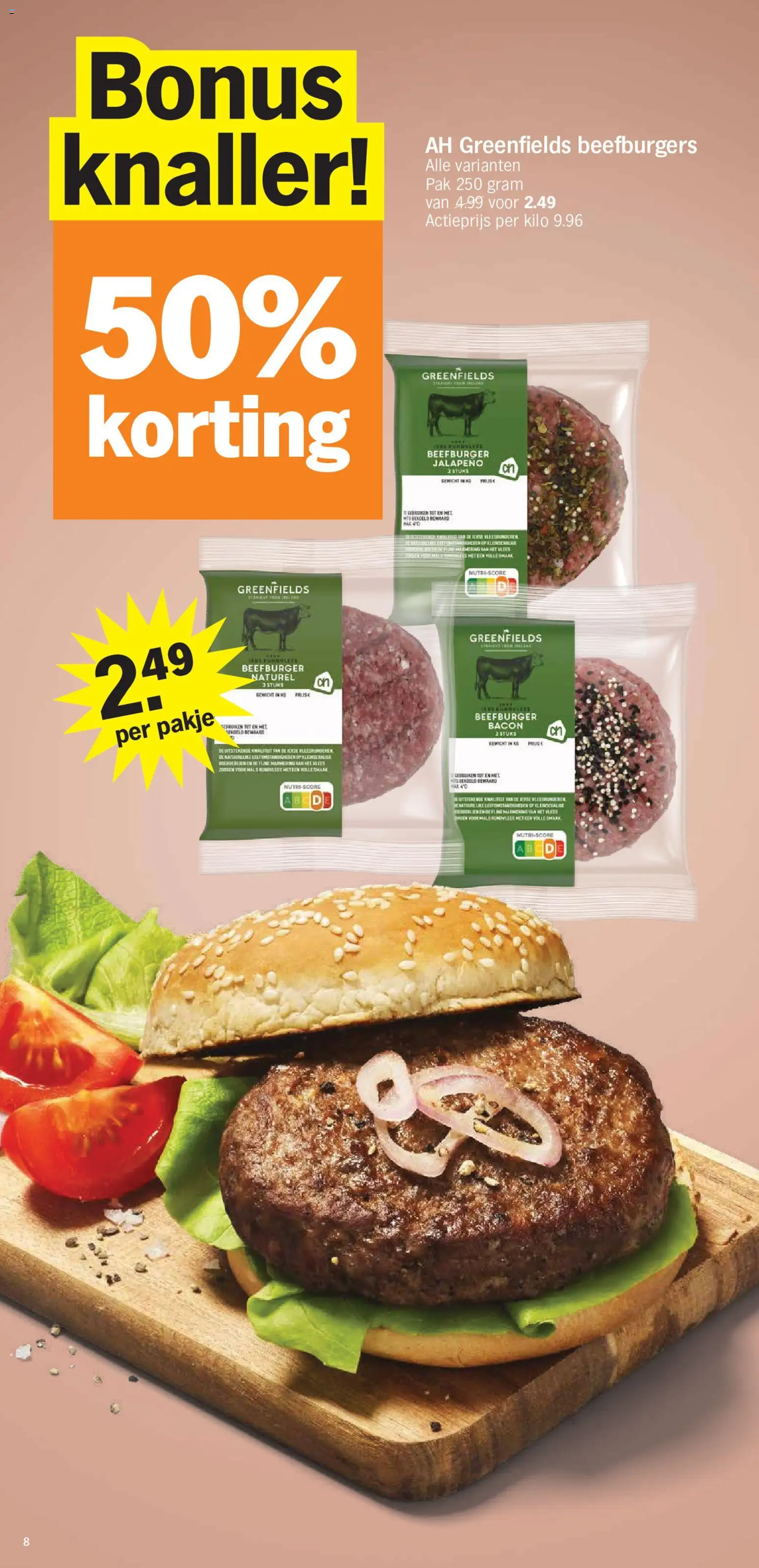 {H1} | Pagina: 8 | Producten: Vlees, Bacon, Gewicht, Rundvlees