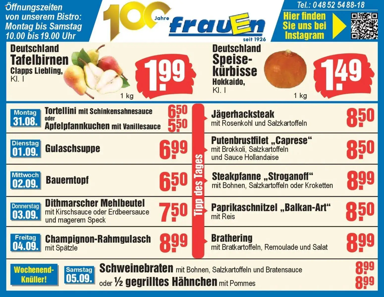 Edeka Prospekt Heide (ab 31.08.2026) » Angebote Online | Seite: 1 | Produkte: Pommes, Reis, Salat, Uhr