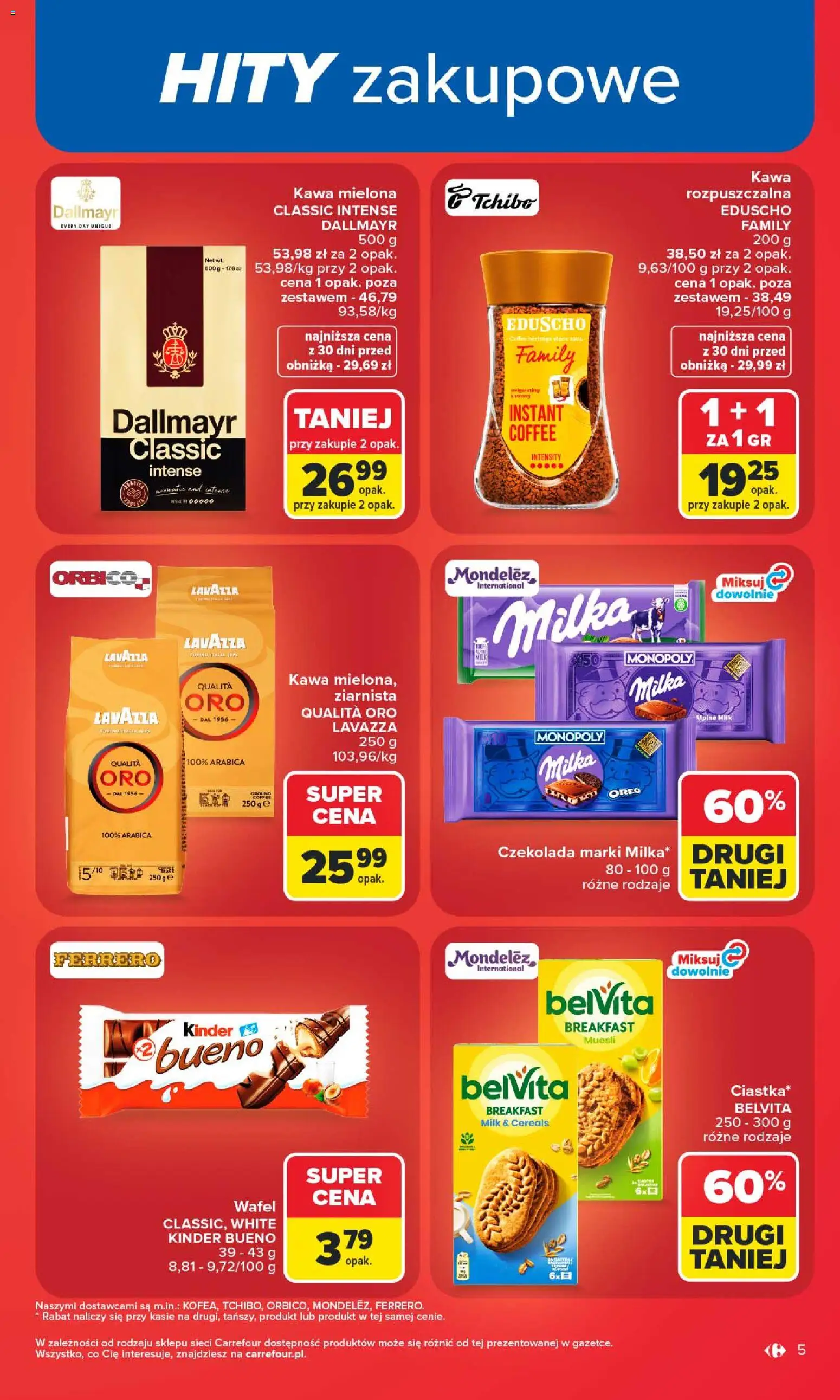 Carrefour gazetka od 29.06.2026 | Strona: 7 | Produkty: Kawa rozpuszczalna, Tchibo, Milka, Kawa