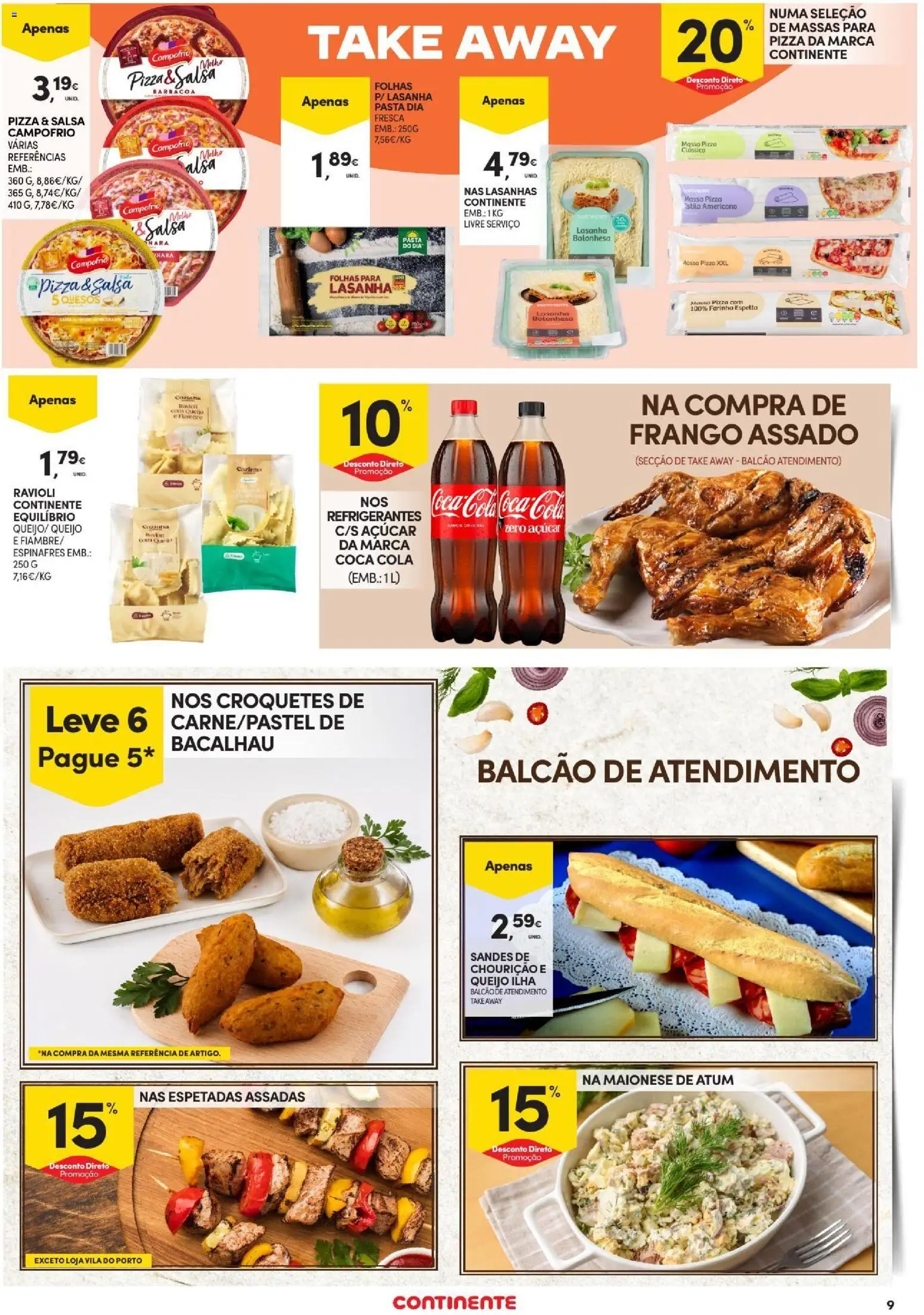 Continente Açores │ válido de 20/08/2026 | Página: 9 | Produtos: Croquetes, Queijo, Massa, Farinha