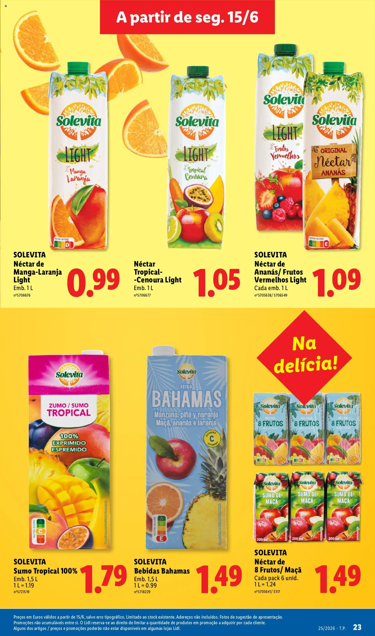 Lidl Folheto Especial │ válido de 15/06/2026 | Página: 23 | Produtos: Sumo de maçã, Manga, Bebidas, Cenoura