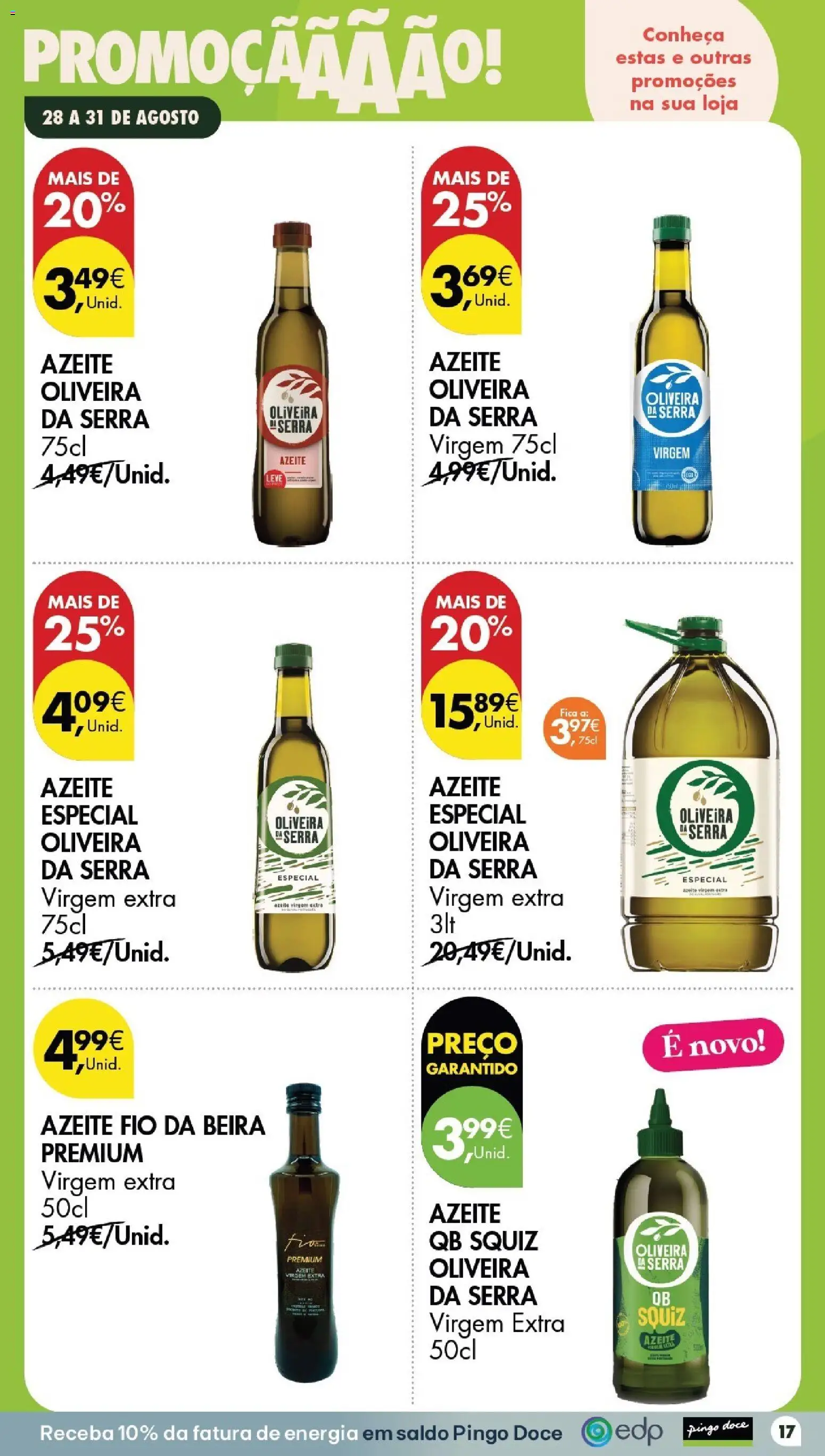Pingo Doce Poupe este Fim de Semana │ válido de 28/08/2026 | Página: 17 | Produtos: Azeite, Azeite virgem extra