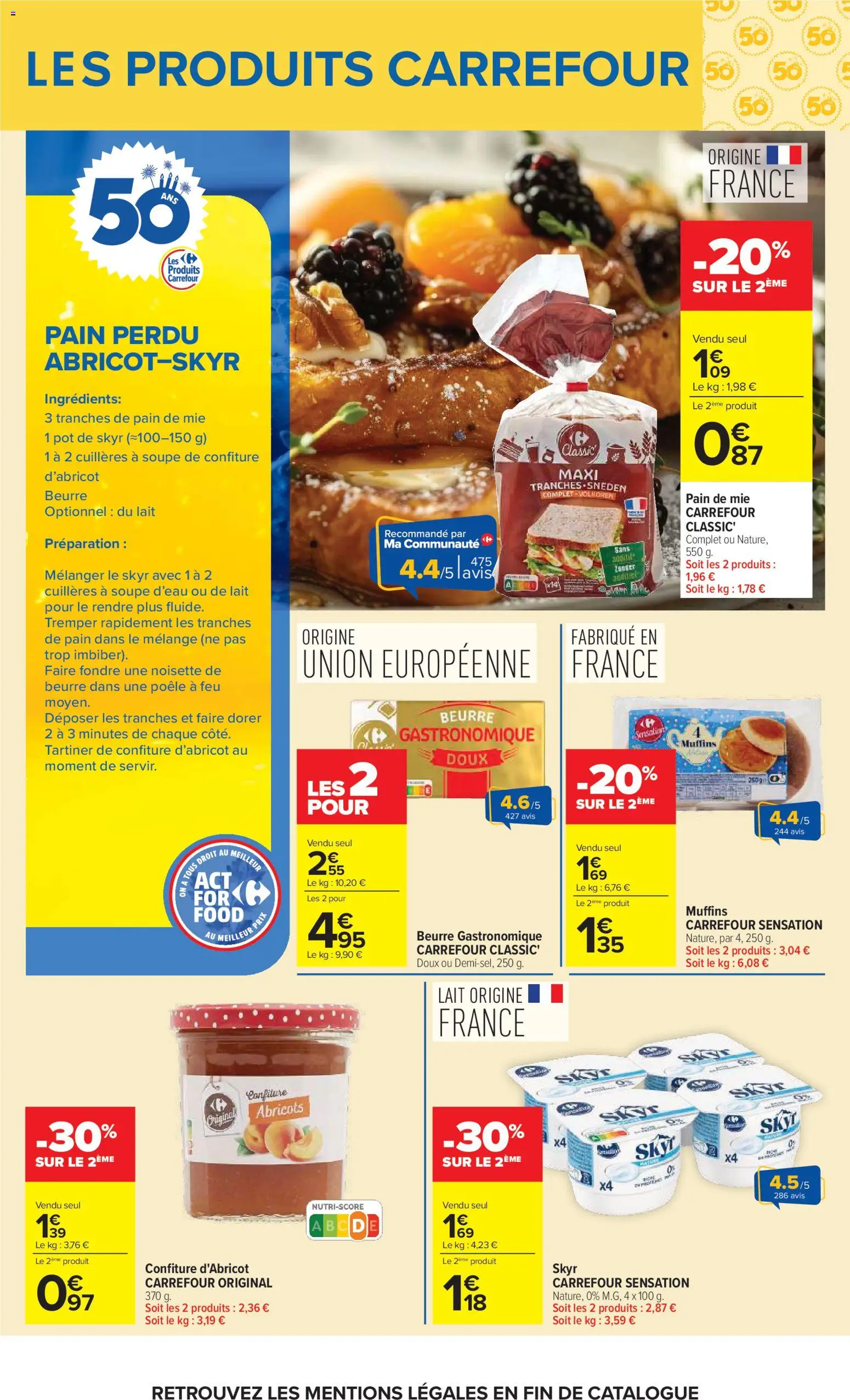 {H1} | Page: 47 | Produits: Muffins, Noisette, Abricots, Pain