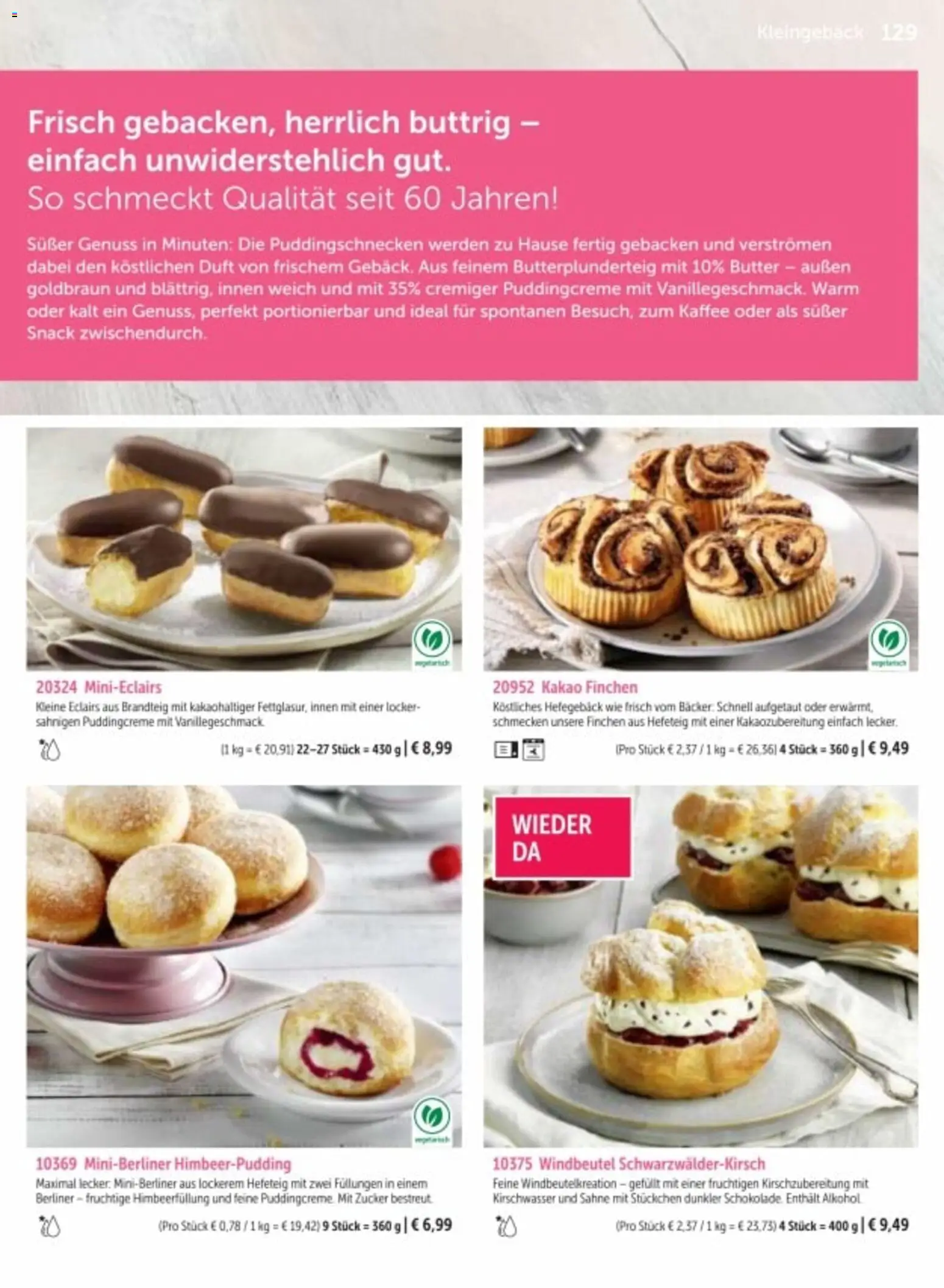 Bofrost Katalog – gültig ab 06.03.2026 | Seite: 129 | Produkte: Berliner, Kaffee, Duft, Zucker