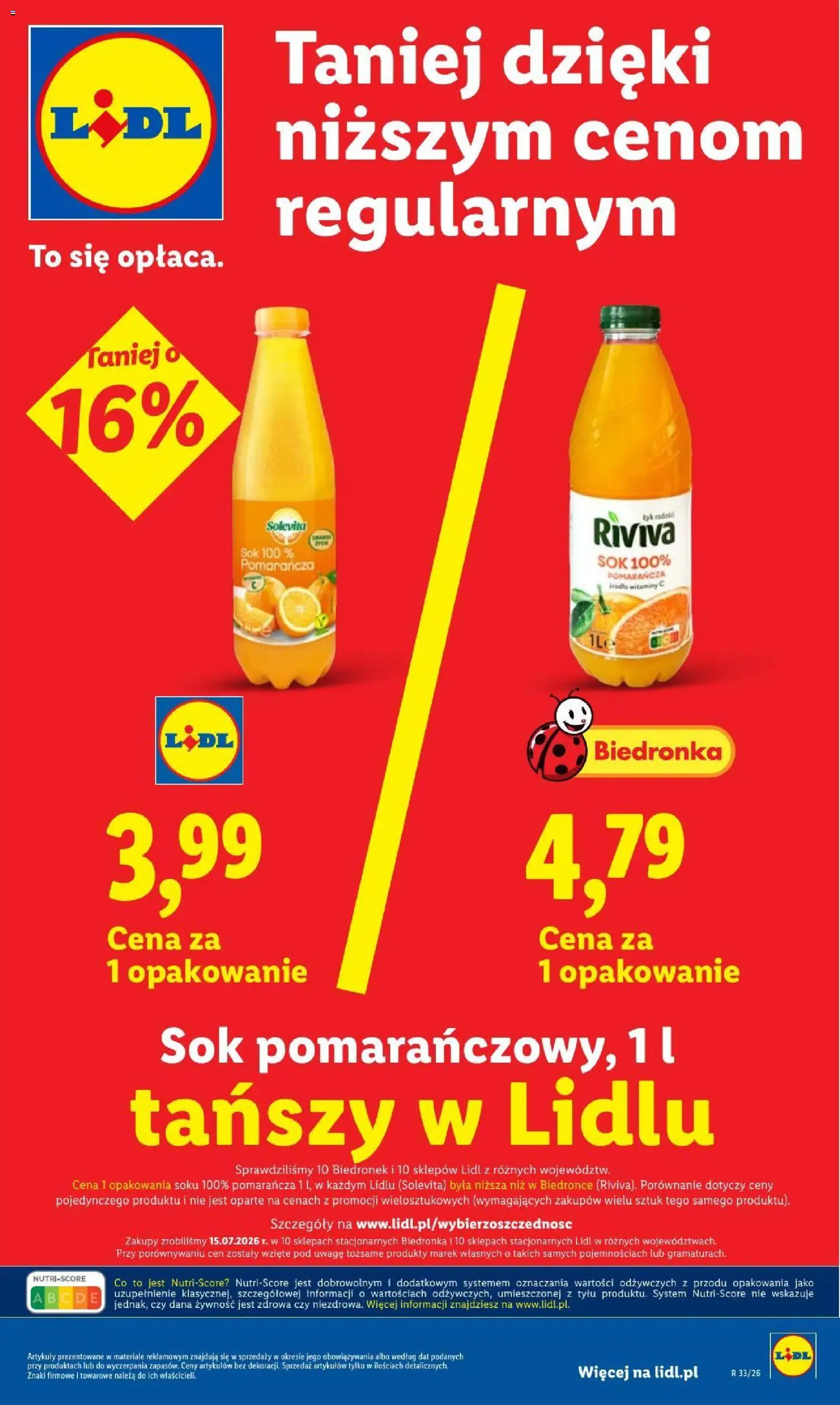 Lidl gazetka od 12.08.2026 | Strona: 7 | Produkty: Żywność, Sok