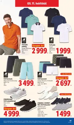 Lidl akciós újság - amely érvényes a következő dátumtól: 07.05.2026 | Oldal: 63 | Termékek: Boxeralsó, Pólóing, Bokazokni, Dió
