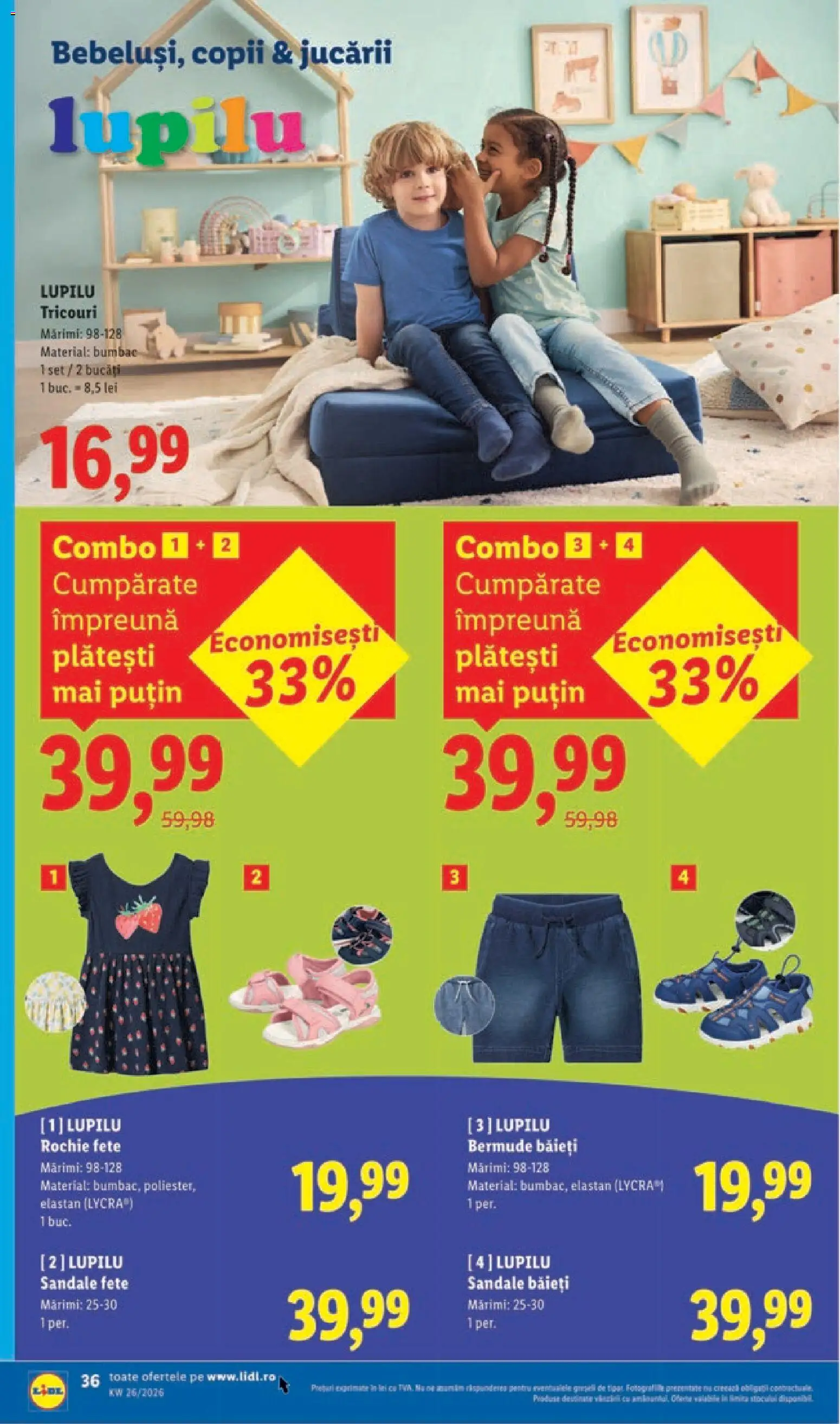 Noul catalog Lidl – valabil de la 22.06.2026 | Pagină: 36 | Produse: Rochie, Sandale