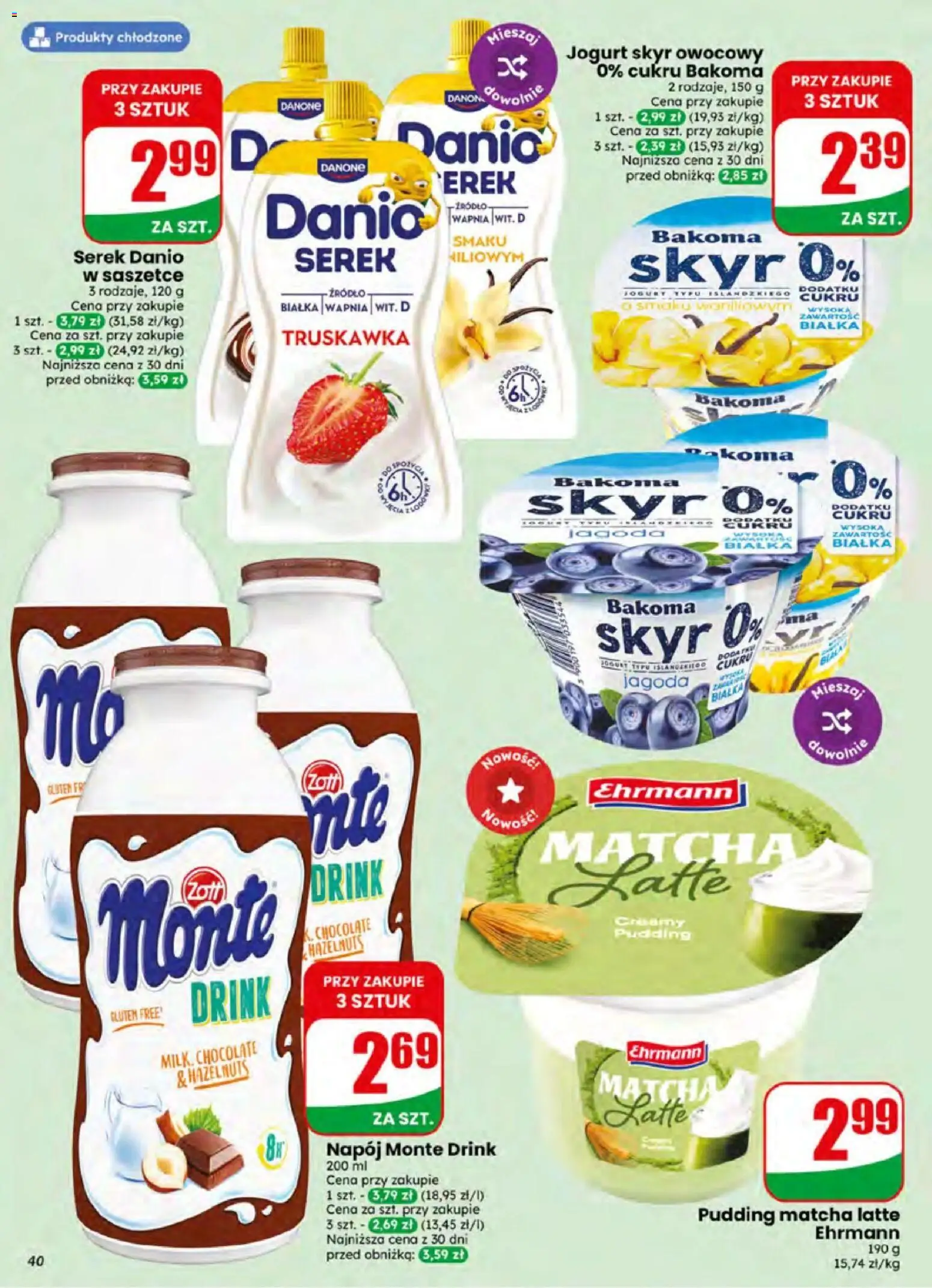 Dino gazetka od 01.07.2026 | Strona: 40 | Produkty: Serek, Jogurt, Skyr