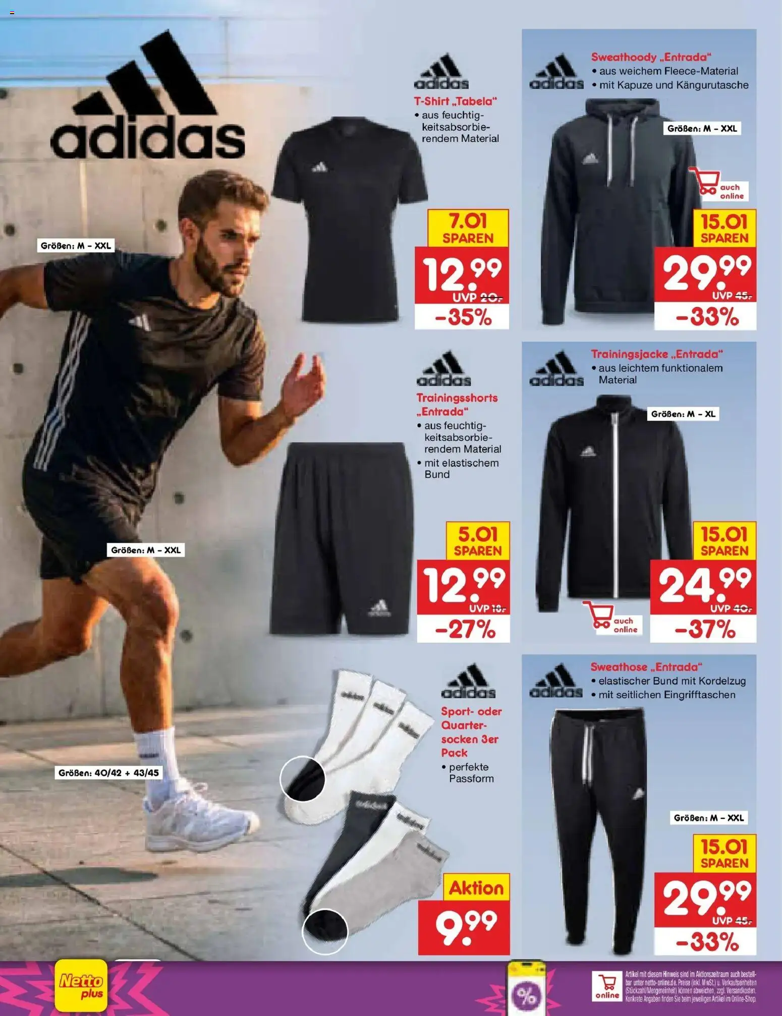 Netto Marken-Discount Prospekt Hamburg (ab 24.08.2026) » Angebote | Seite: 42 | Produkte: Sweathose, Trainingsjacke, Socken