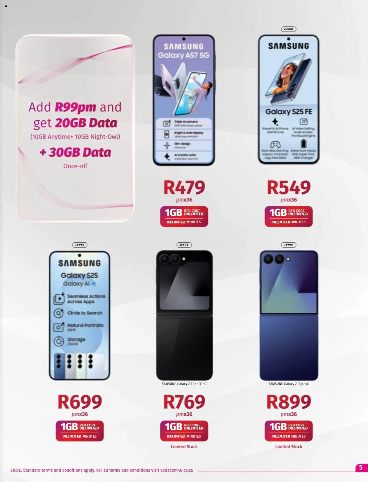 New Vodacom catalogue – valid from 08/09/2026 | Page: 5 | Products: Data, Phone, Camera, Audio