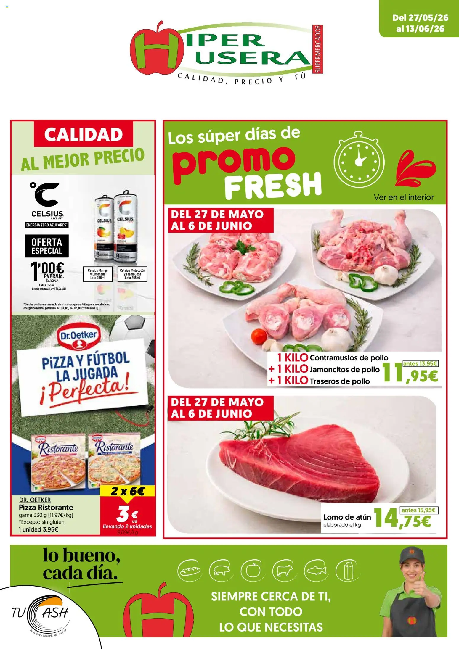 Hiper Usera folleto │ válido desde el 27.05.2026 | Página: 1 | Productos: Pizza, Limonada, Ρούτερ