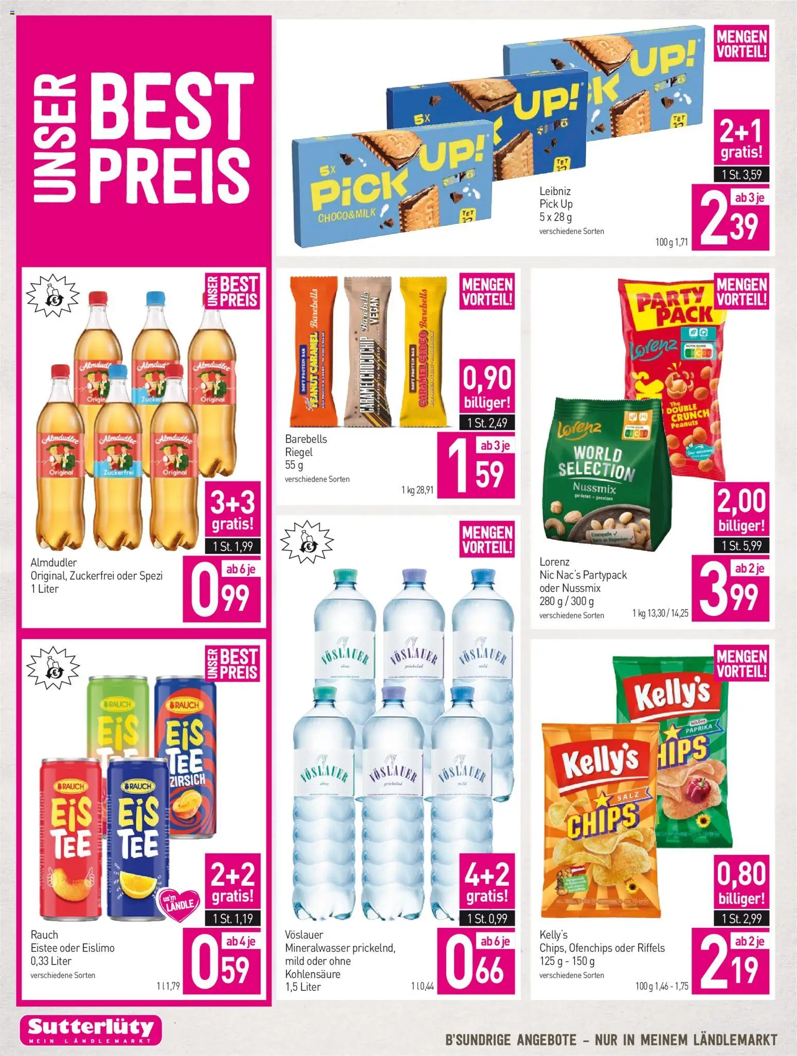 Sutterlüty Mein Ländlemarkt gültig ab 12.10.2026 | Seite: 6 | Produkte: Chips, Salz, Mineralwasser