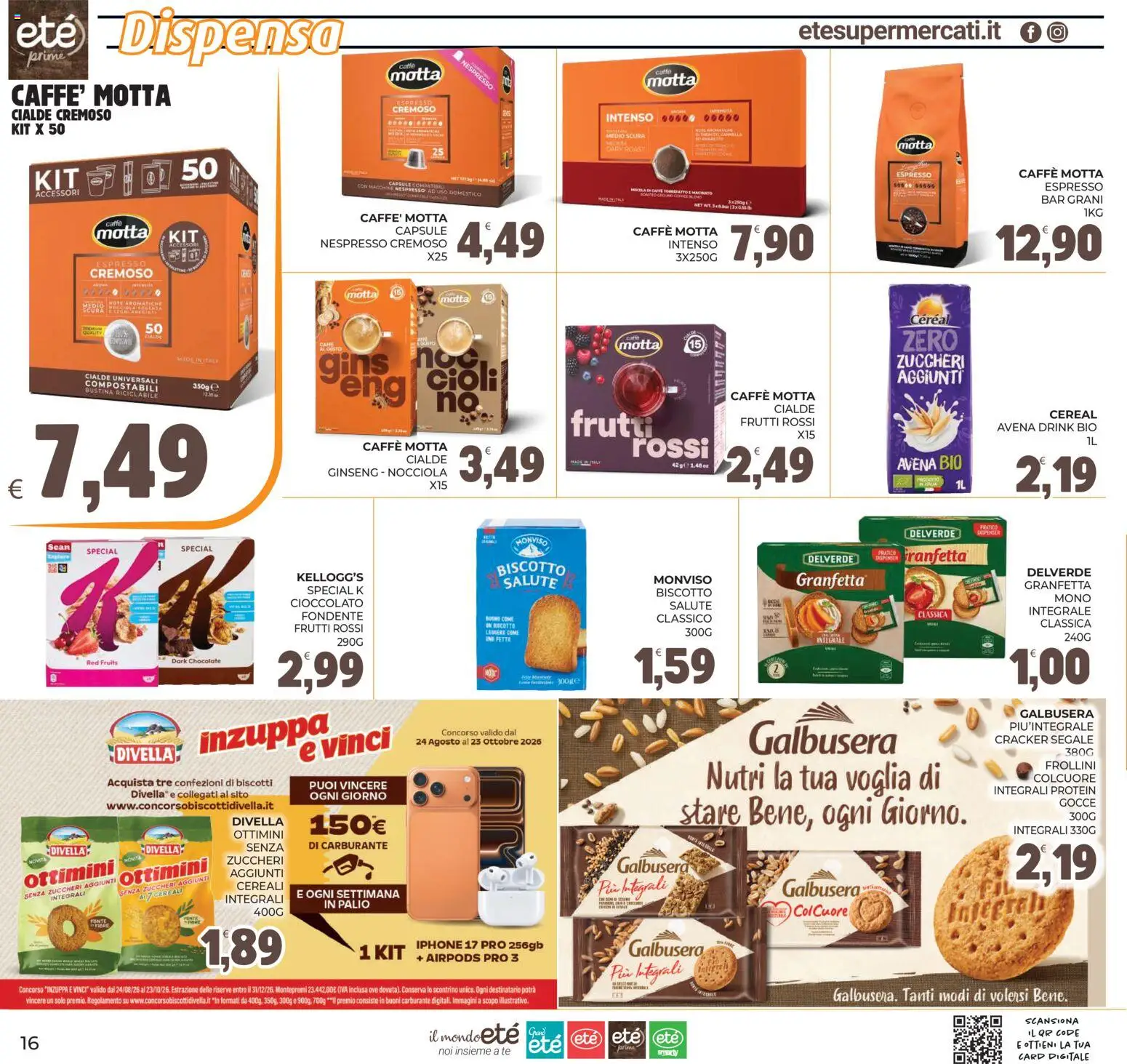Volantino Eté del 01/09/2026 | Pagina: 16 | Prodotti: Iphone, Tè, Cereali, Cialde