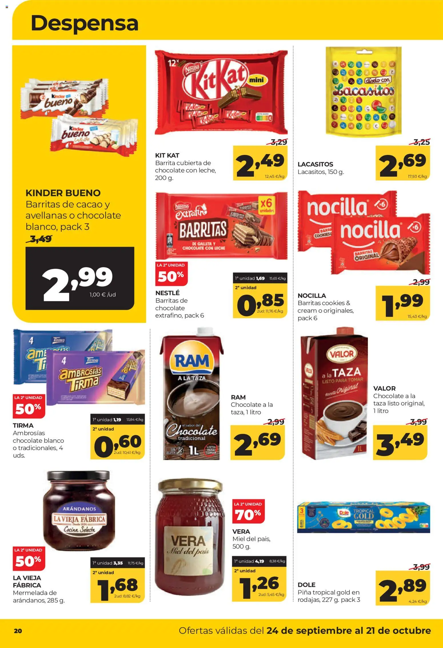 Alimerka folleto Asturias │ válido desde el 24/09/2026 | Página: 20 | Productos: Mermelada, Leche, Chocolate con leche, Cocina