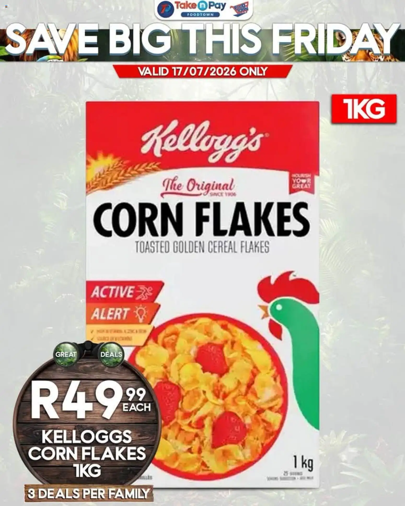 New Take n Pay catalogue – valid from 17/07/2026 | Page: 2 | Products: Corn, Flakes