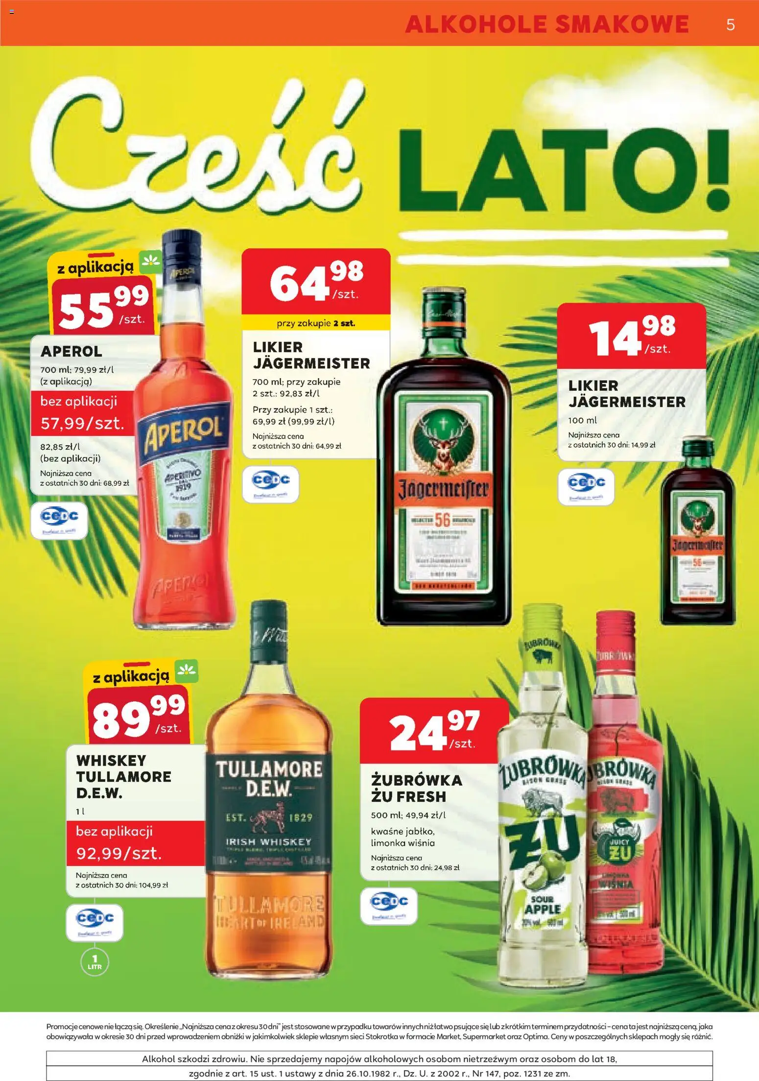 Stokrotka gazetka - Oferta alkoholowa od 11.06.2026 | Strona: 5 | Produkty: Limonka, Stokrotka, Jagermeister, Alkohol