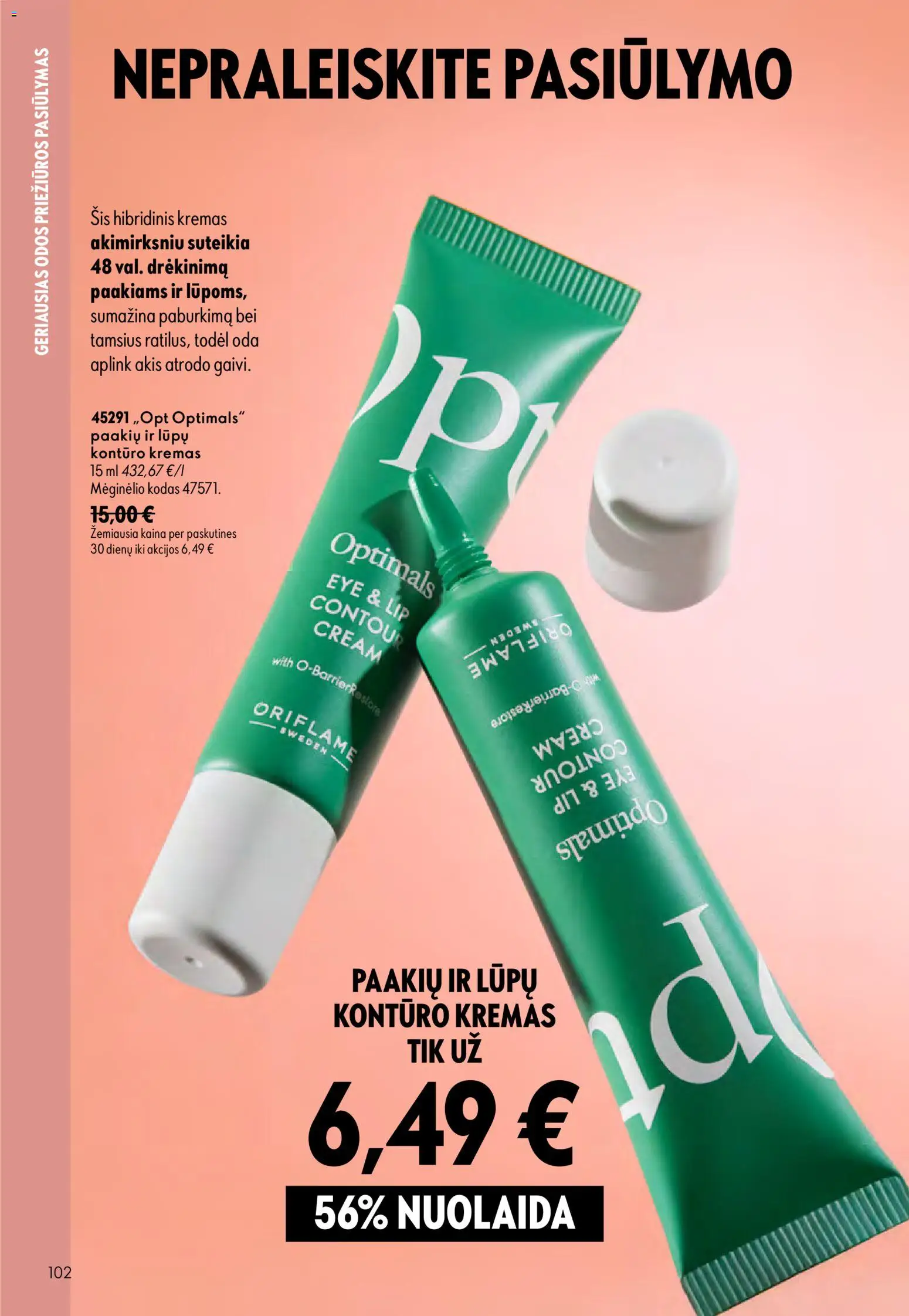 Oriflame akcijos nuo 2026.08.05 | Puslapis: 102 | Prekių: Kremas
