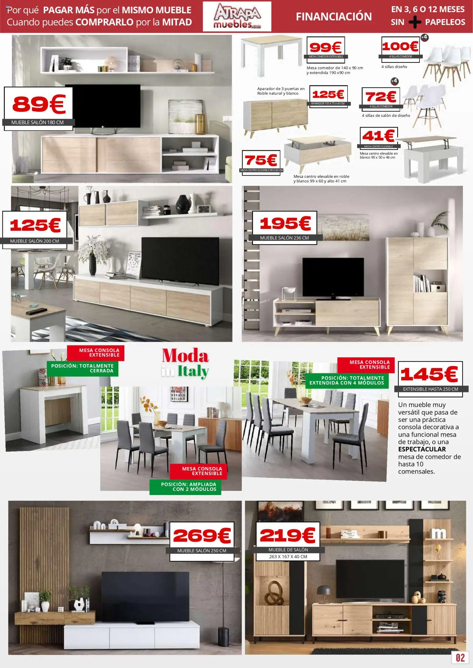 Atrapa Muebles folleto │ válido desde el 03.03.2026 | Página: 2 | Productos: Consola, Mesa, Aparador