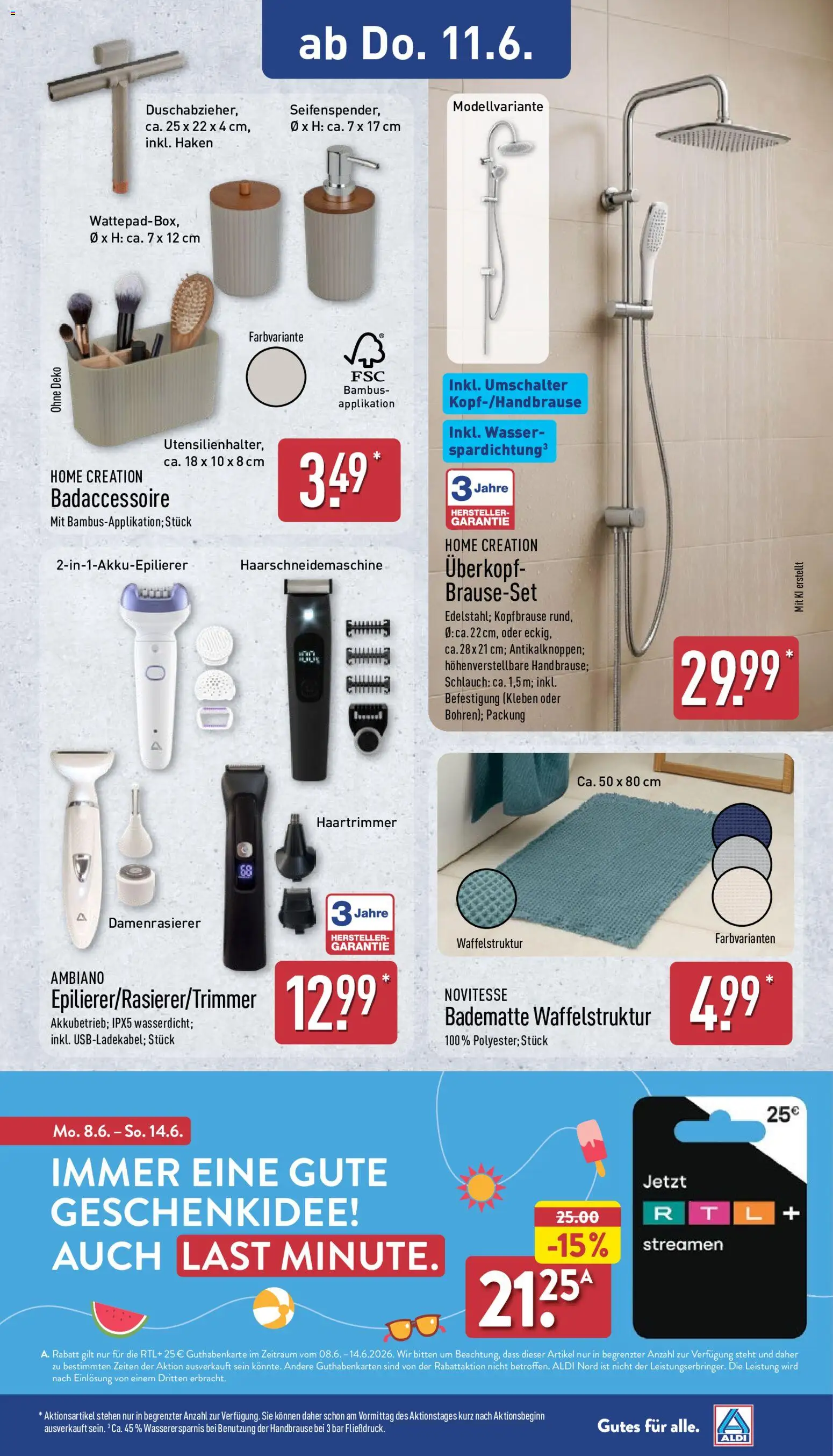 Aldi Ausblick – gültig ab 08.06.2026 | Seite: 9 | Produkte: Wasser, Home creation
